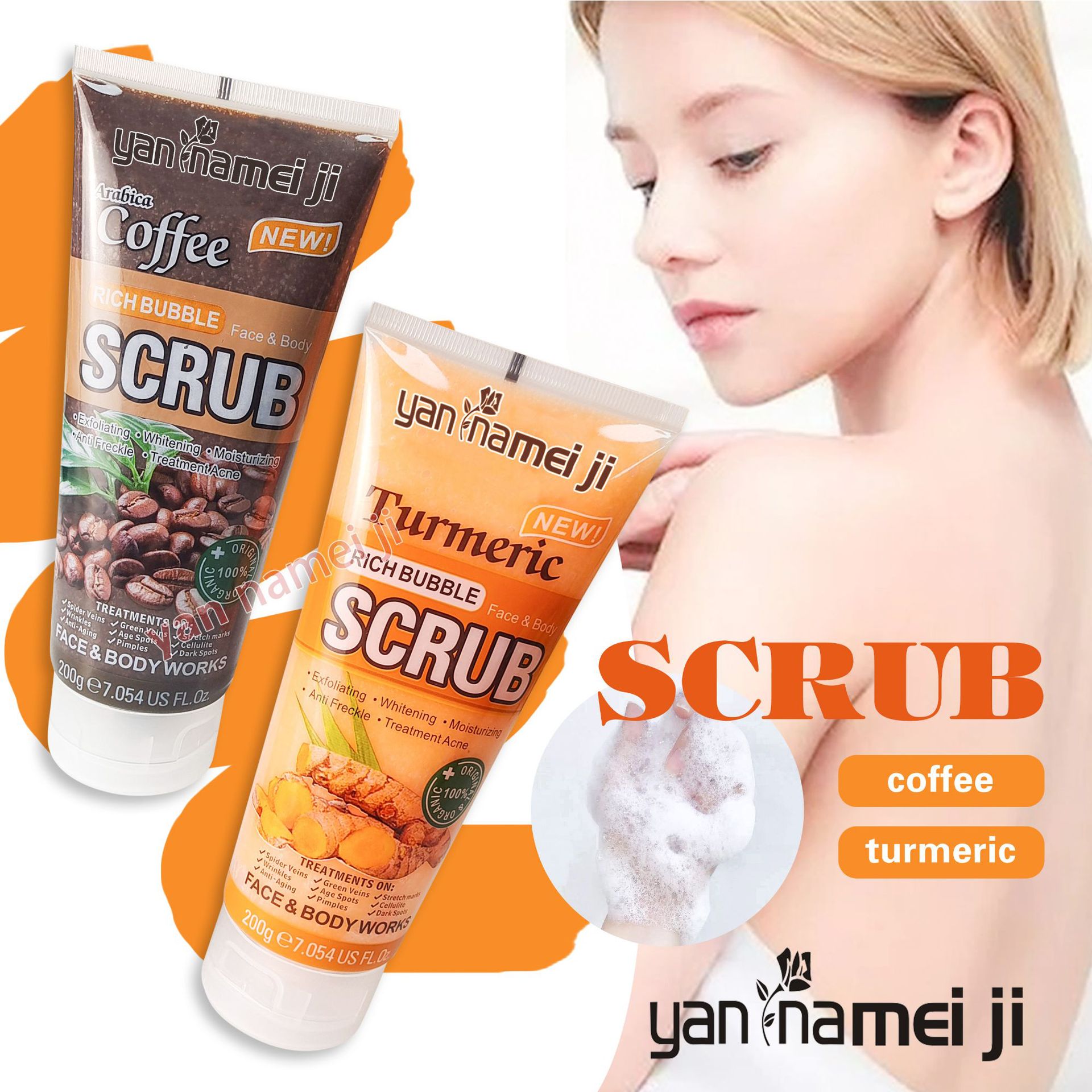 Cross-border gentle exfoliation and dead skin removal, deep cleansing of the face and body, pore cleansing, bath moisturizing scrub salt, bath salt full figure