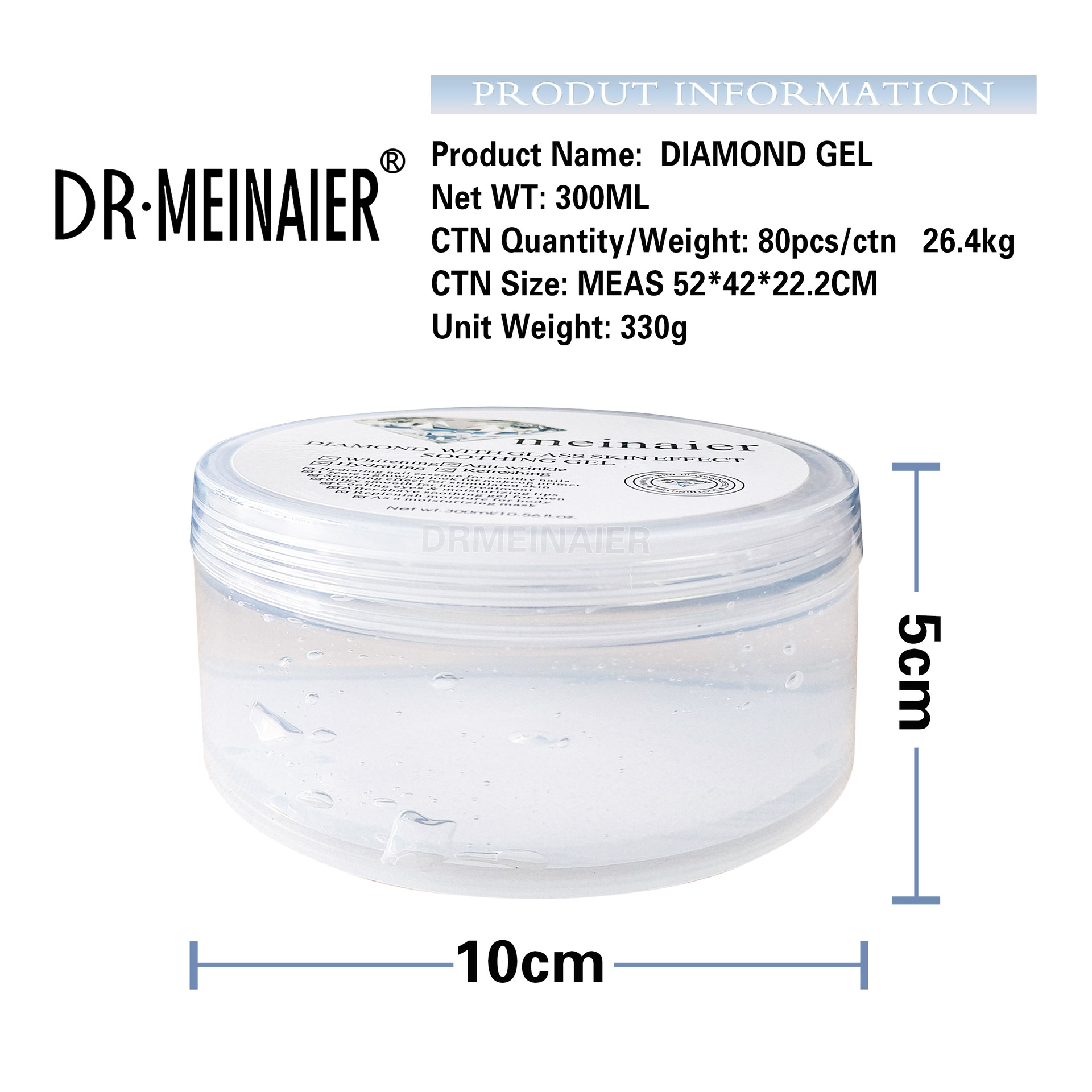 Cross-border exclusive Meinaire Diamond Gel Refreshing, Moisturizing, Nourishing, Beautifying and Pore-shrinking Skin Care Cream Item Picture