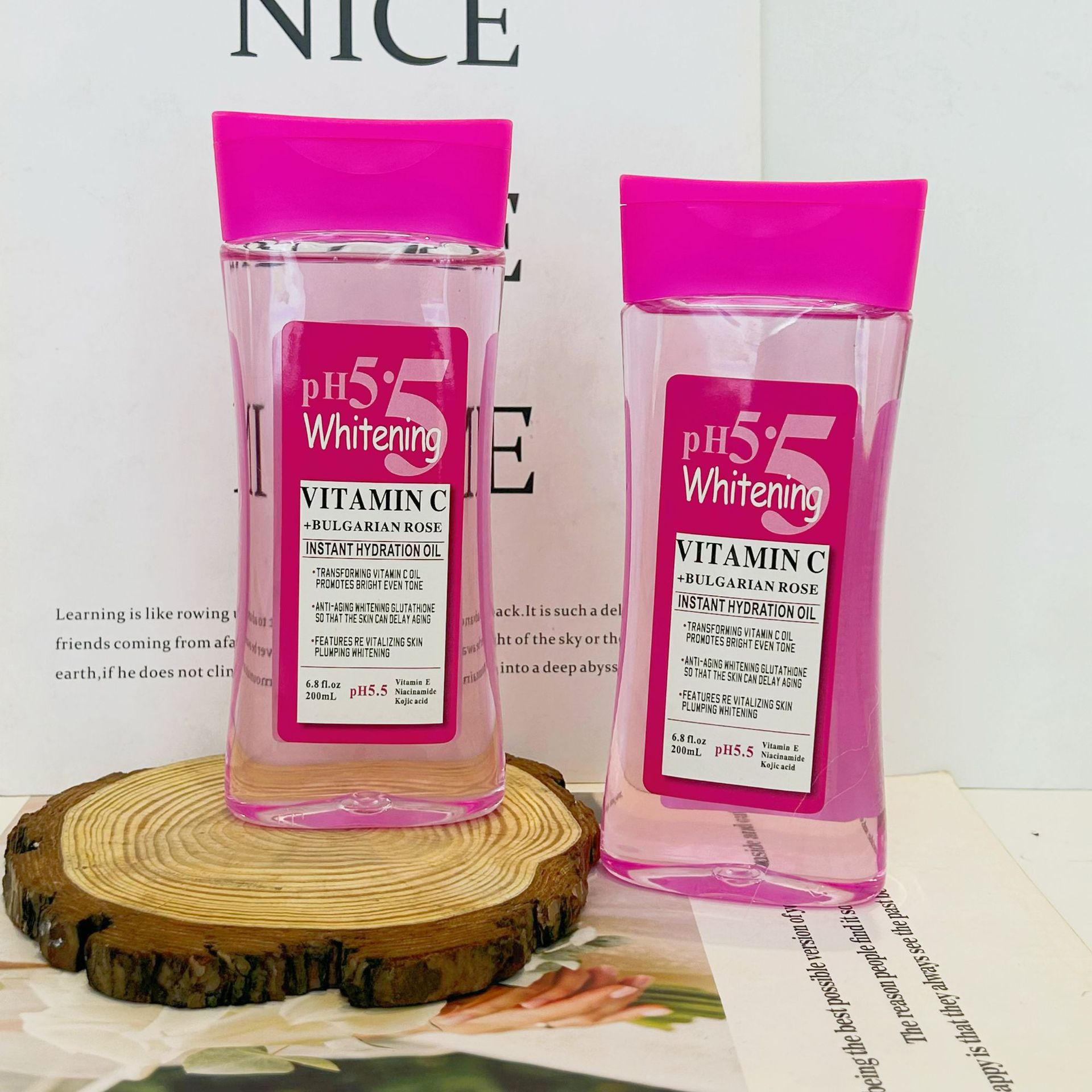Cross-border PH5.5 Argan Glycerin Darkening, Brightening and Moisturizing VITAMIN C Massage Oil 200ml Export wholesale Application Scenario