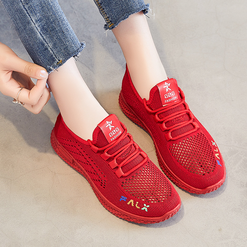 Summer new breathable mesh sports shoes for women, woven single shoes for women, soft-soled cloth shoes for women, one-piece consignment Application Scenario