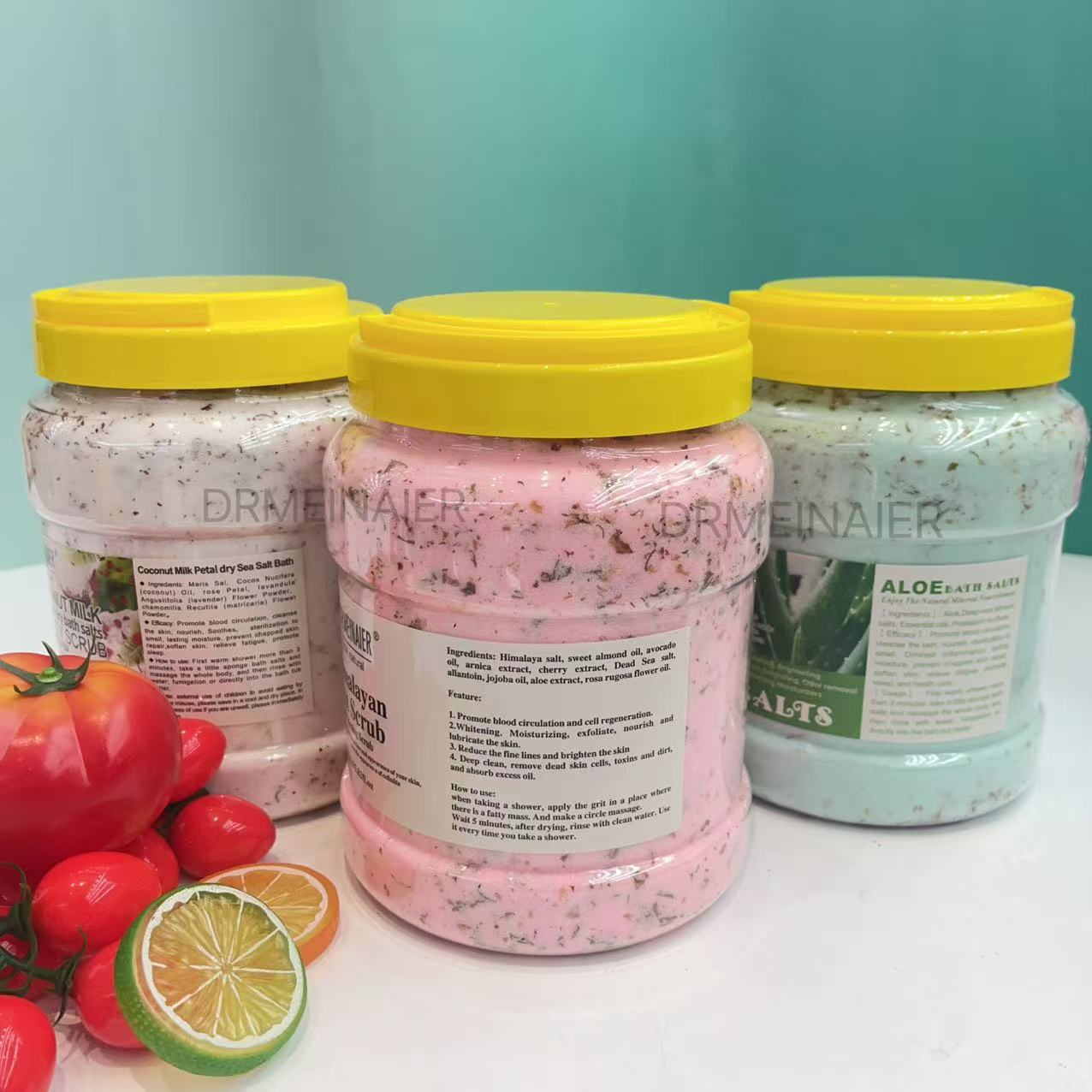 Cross-border direct sales SPA Scrub Bath salt with petals, cleansing scrub exfoliating foot bath and skin rejuvenation bath salt 3KG Item Picture
