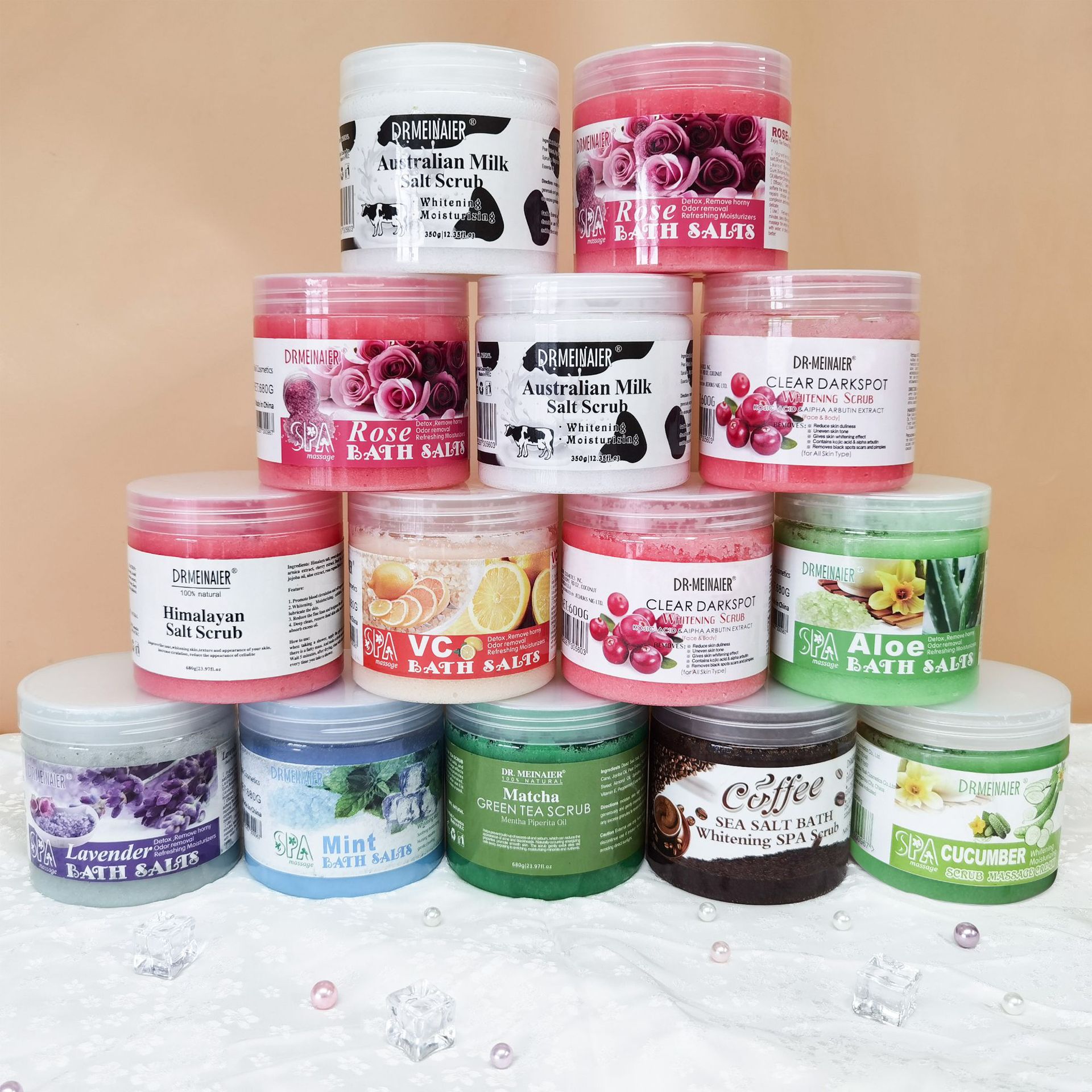 Cross-border exclusive exfoliating bath bubble wet salt for chicken skin removal, skin rejuvenation, mud scrubbing, dead skin moisturizing and hydrating sea salt details Picture