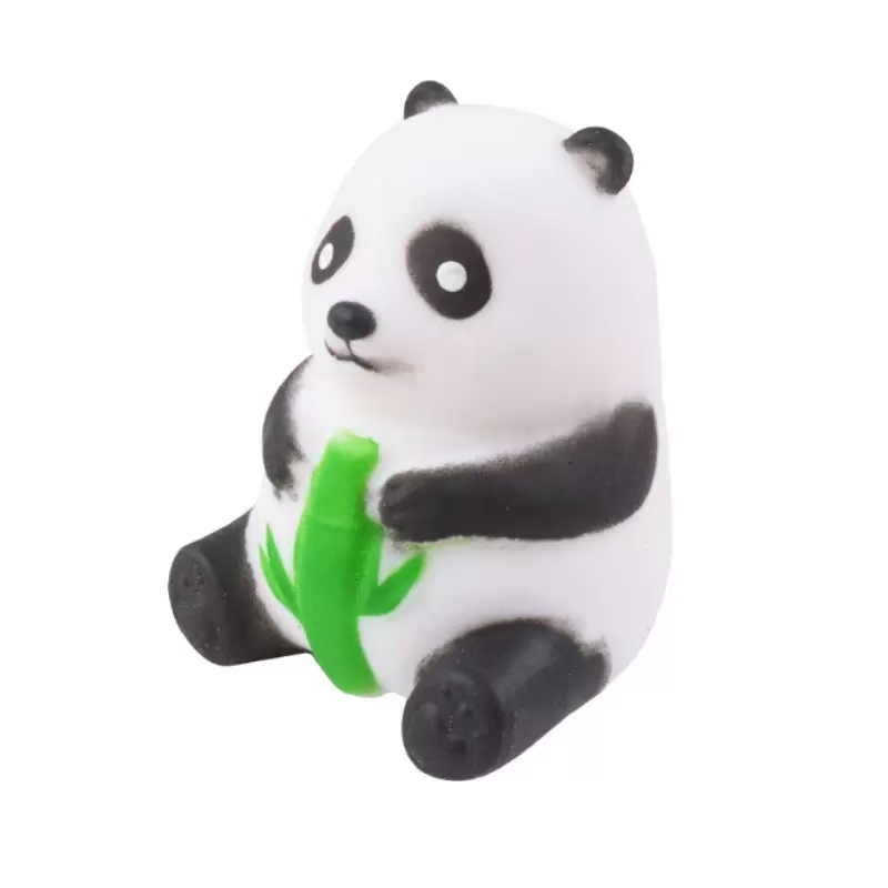 Kapibala stress-relieving little toy eating bamboo, cute release, national treasure slow rebound DIY bear pic 1
