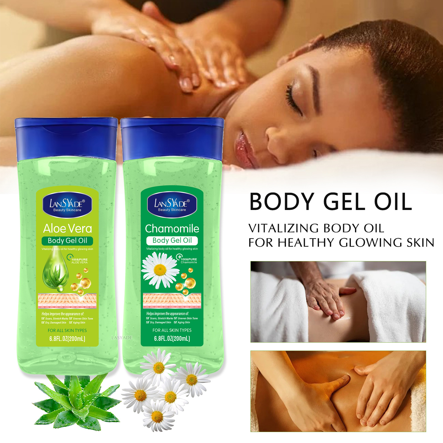 Cross-border Carrot Organic Gel Oil Argan Glycerin Body Gel Moisturizing and Brightening Vitamin C Massage Oil 200ml details Picture