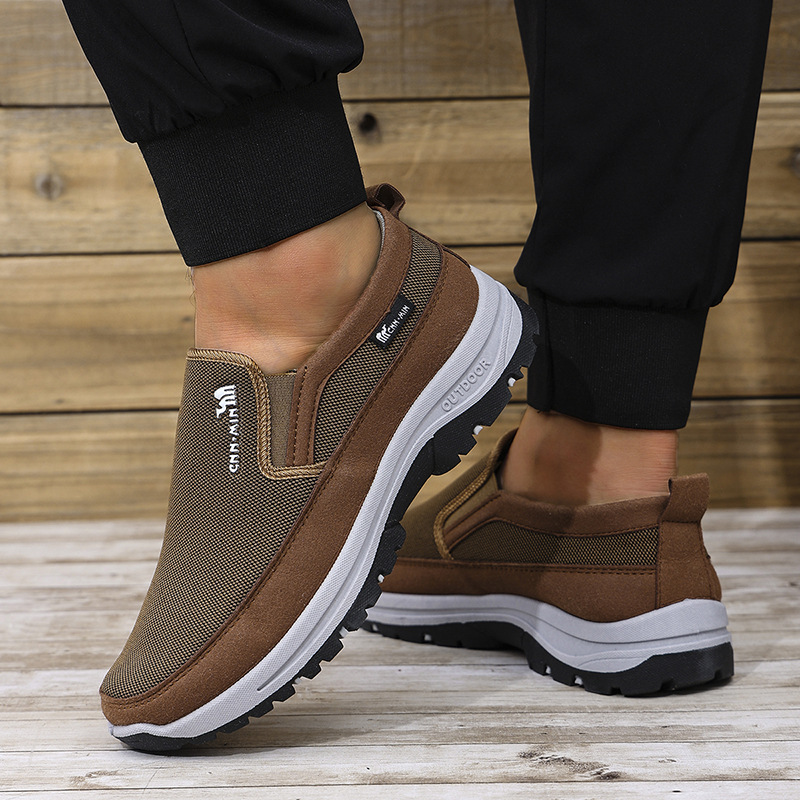 Men's casual shoes, cross-border large-sized single shoes, one-foot dad shoes, breathable and non-smelly feet, mesh shoes, versatile men's shoes full figure
