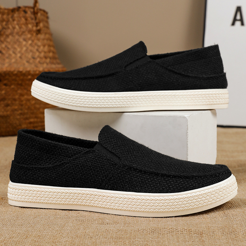 Men's casual shoes, old Beijing cloth shoes, Doudou shoes, men's shoes, breathable and non-smelly feet, Dad's shoes, one-step men's shoes full figure