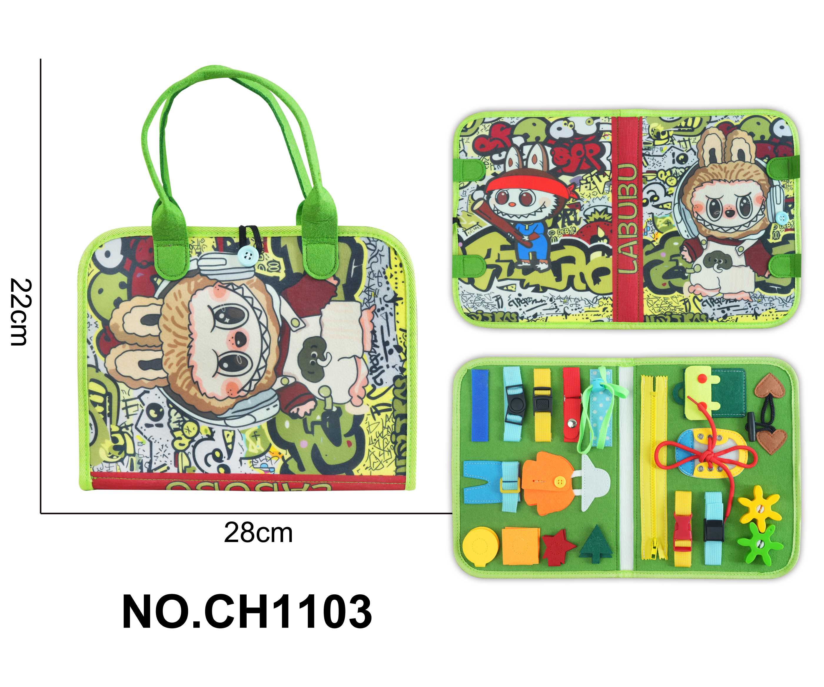 TK01082، التعليم المبكر للأطفال في سن مبكرة -لوحة خضراء ذات صفحة حافلة Item Picture