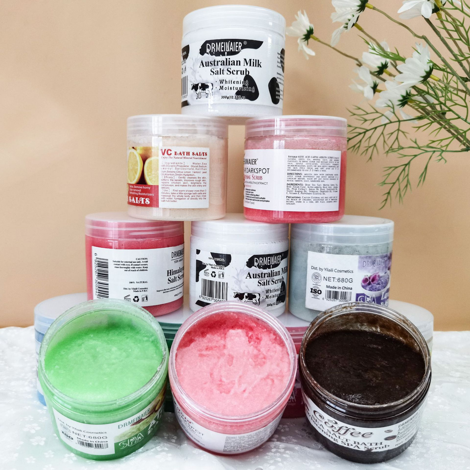Cross-border foreign trade exfoliation, bath, soaking, wet salt, chicken skin removal, skin rejuvenation, scrubbing, dead skin removal, moisturizing, scrub, bath salt batch Application Scenario