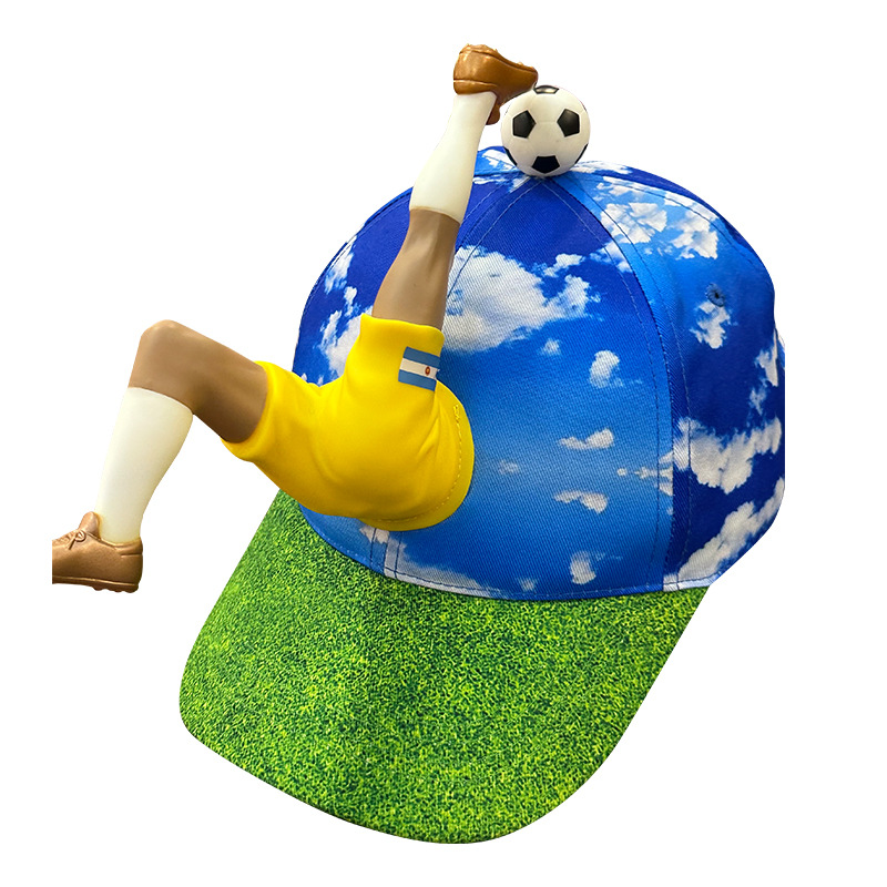 Chuangdong Flag 2026 World Cup Fan Products for the US, Canada and Mexico, fan baseball caps, 3D star players playing football, DIY baseball caps customization Item Picture