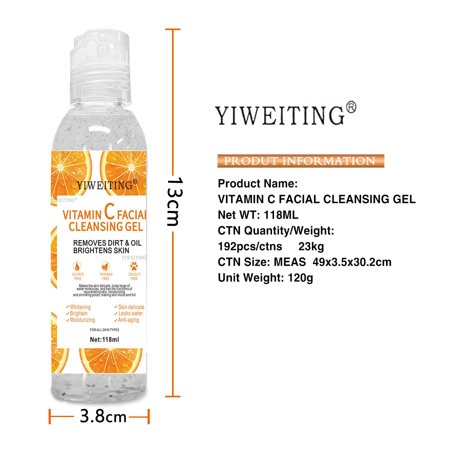 Cross-border Exfoliating gel, Vitamin C exfoliating gel, facial and body cleansing, rejuvenation, Moisturizing and hydrating, fresh orange Application Scenario