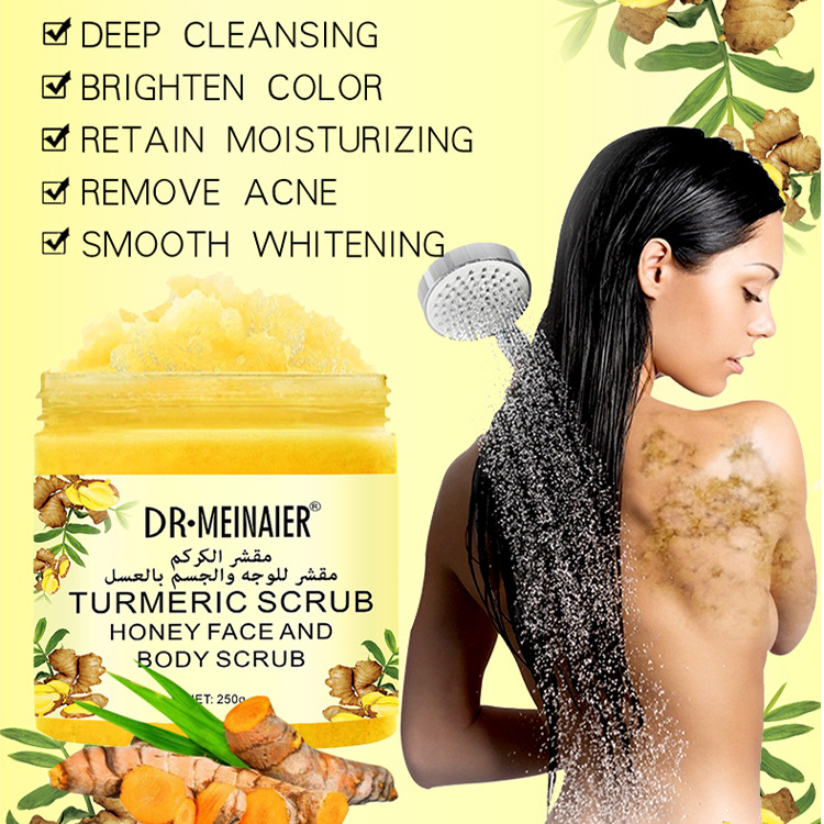 Cross-border turmeric scrub bath salt soften the stratum corneum, exfoliate and clean. Ginger foot bath and bath salt for export wholesale details Picture