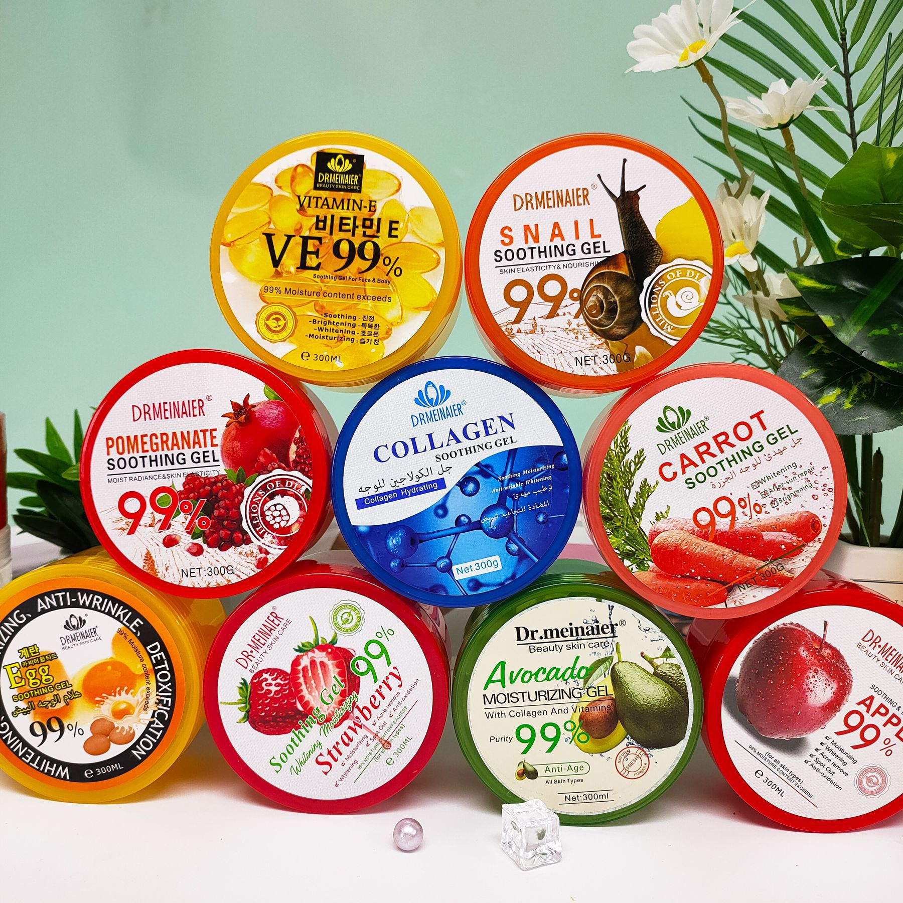 Factory direct sales of 300g hydrating aloe vera gel, moisturizing sleep mask and repair gel. Cross-border hot sale, wholesale for foreign trade full figure