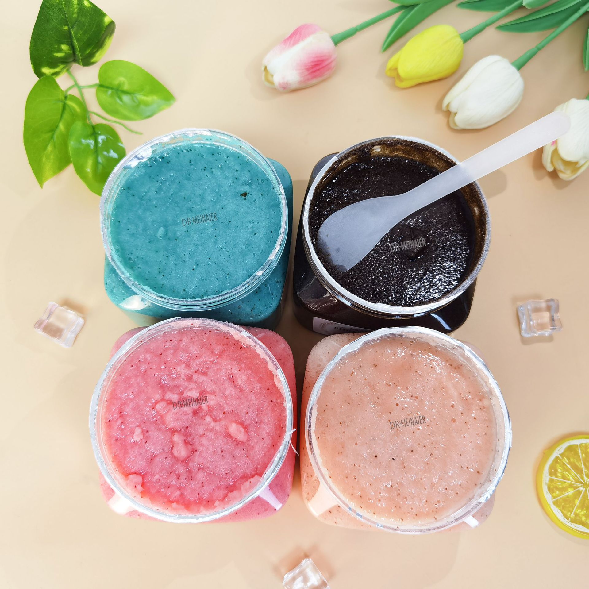 Cross-border coffee ice cream, frosted sugar, bath salt, blackening, exfoliating, chicken skin removal, full-body bath salt scrub for export details Picture