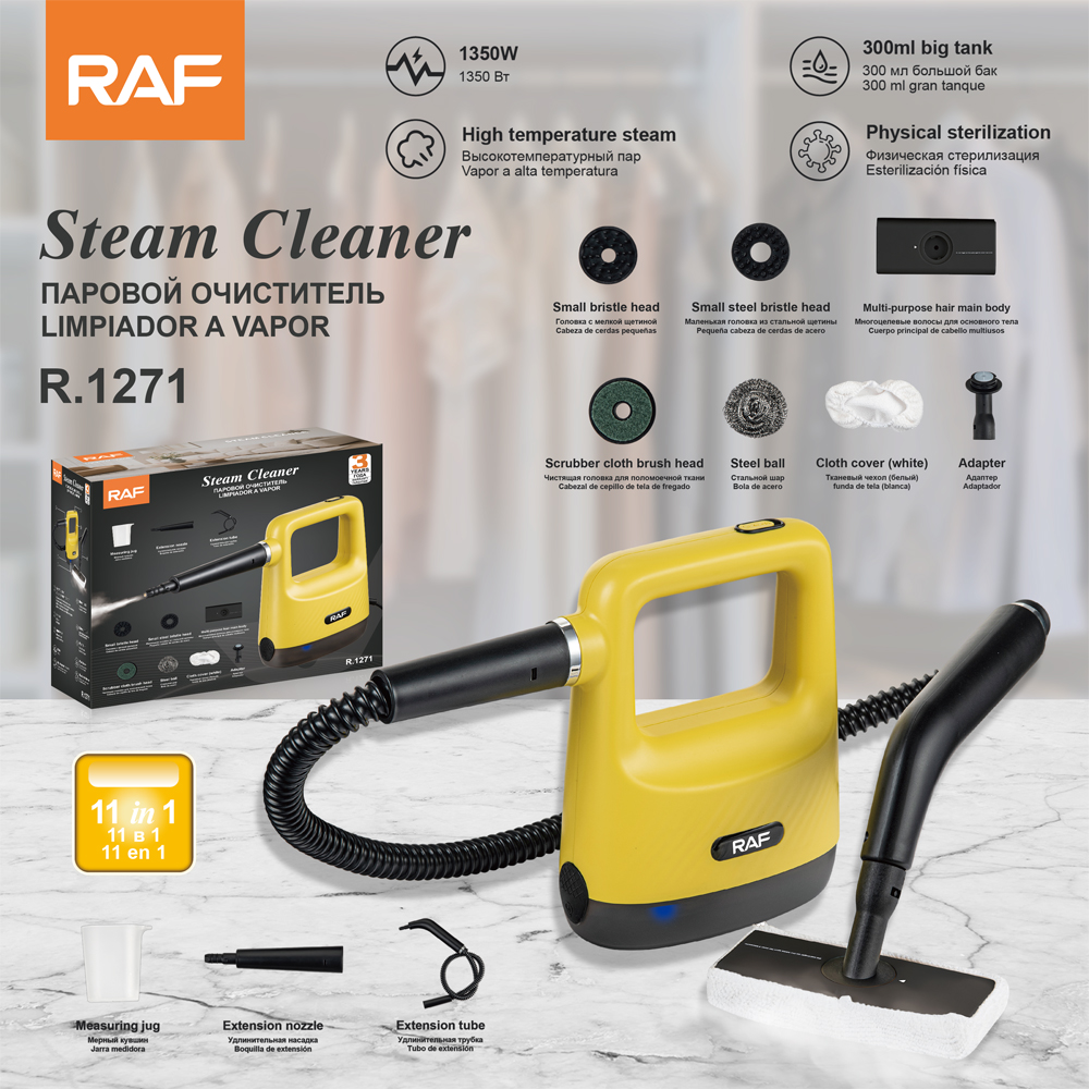 RAF European standard cross-border high-temperature cleaner, steam 11-in-1, steam cleaning, high-pressure ironing, multi-functional handheld full figure