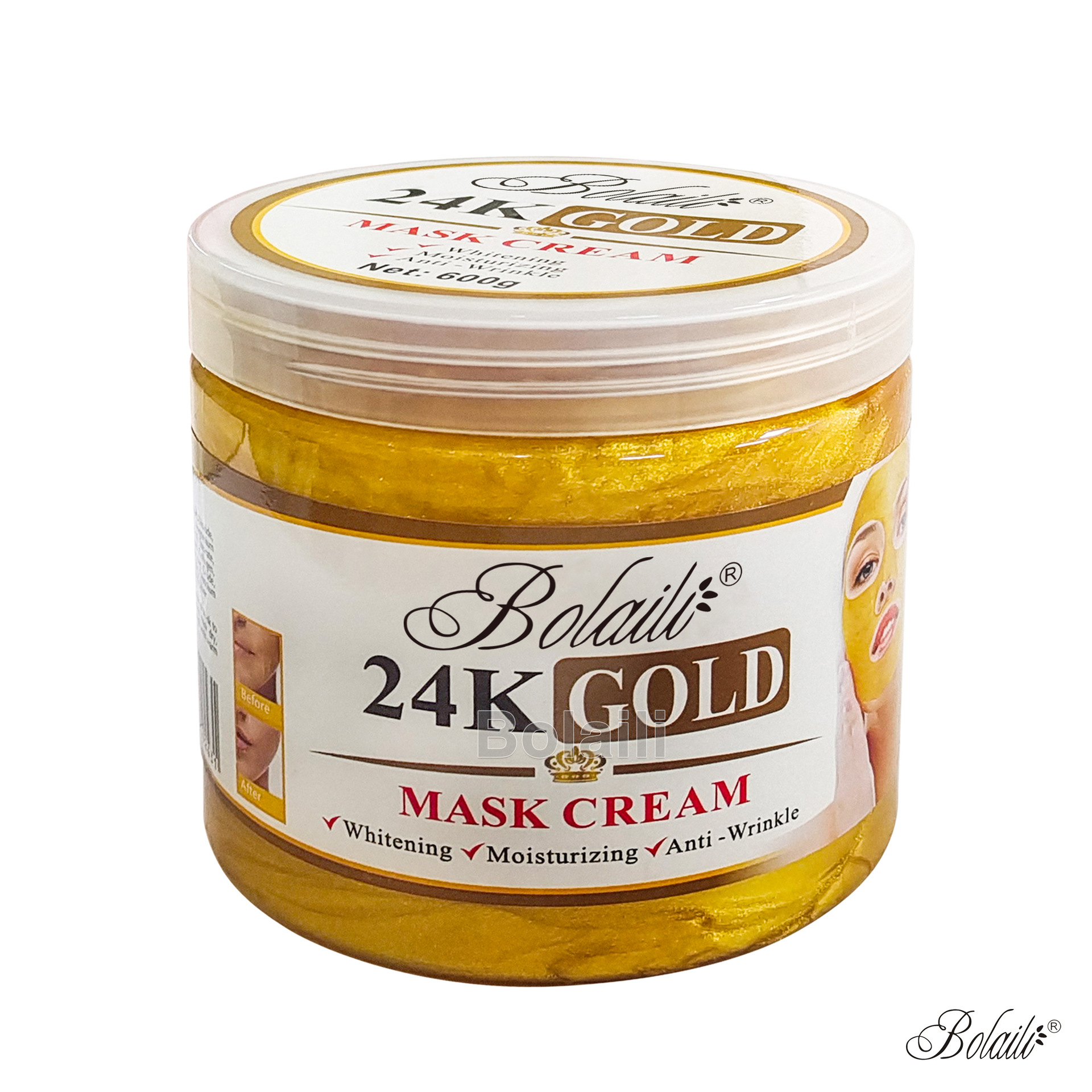 Cross-border 24K gold gel mask Cream Moisturizing, hydrating, repairing and sleeping mask, 600g export face cream Item Picture