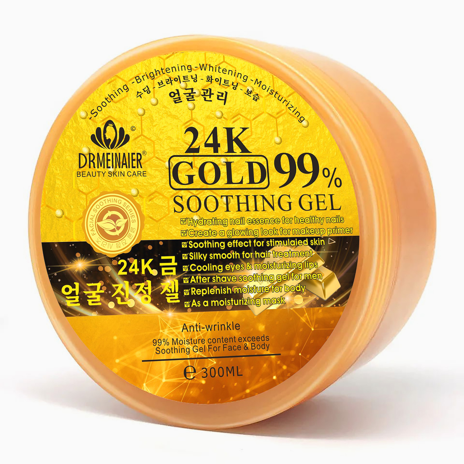 Cross-border exclusive supply of 24k gold Soothing Facial and Body gel for hydrating, moisturizing and anti-wrinkle on Amazon Application Scenario