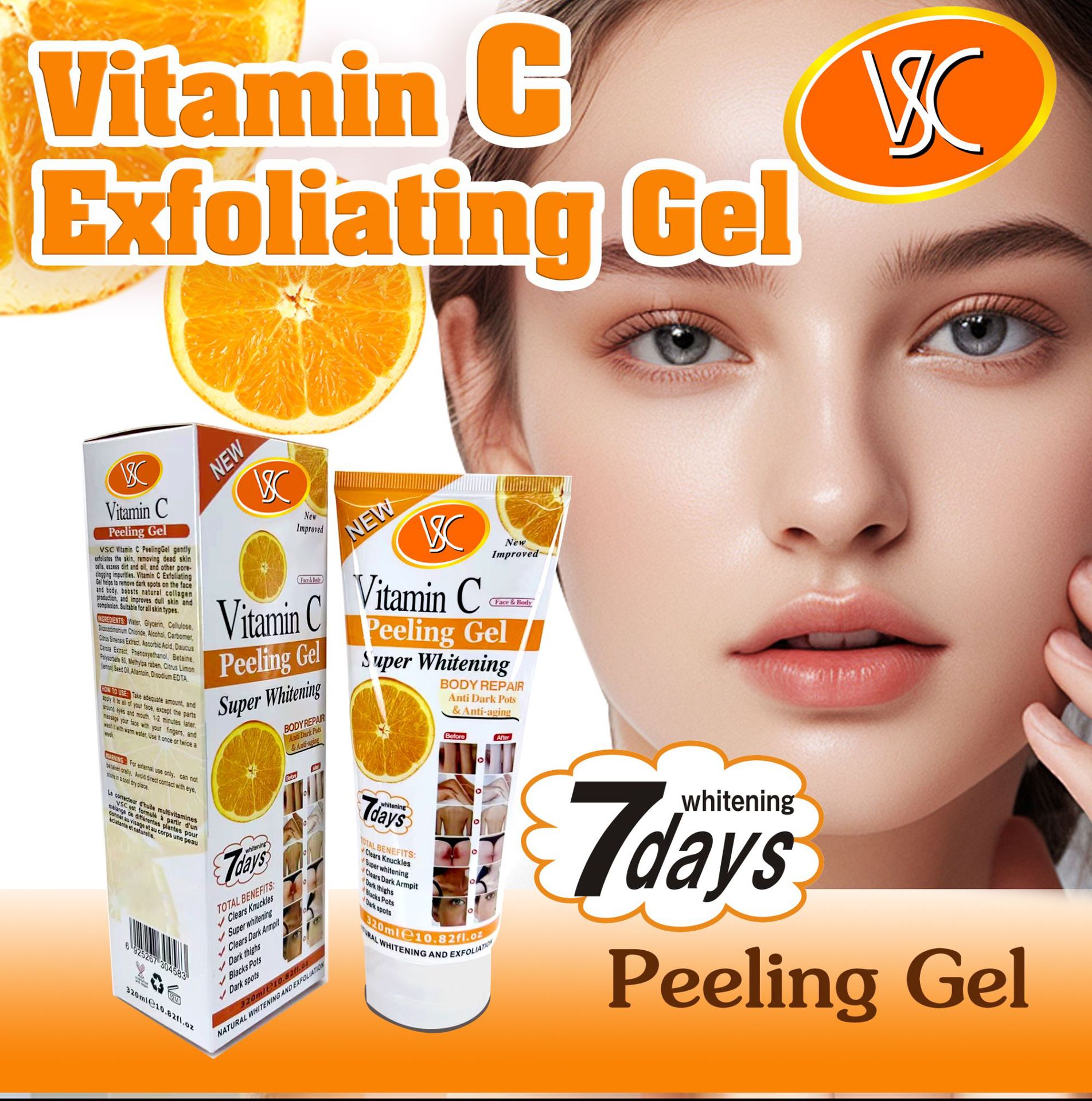 Cross-border peeling gel, Vitamin C peeling gel, Whole Body joint darkening, VC Repair Gel, Exfoliation full figure
