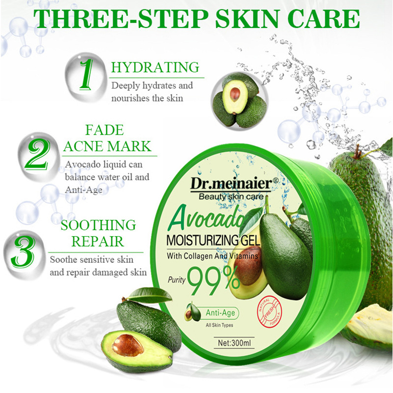 Cross-border avocado Soothing and Repairing Gel Avocado Gum Mask Fine Pore Firming and Nourishing Mask export wholesale details Picture