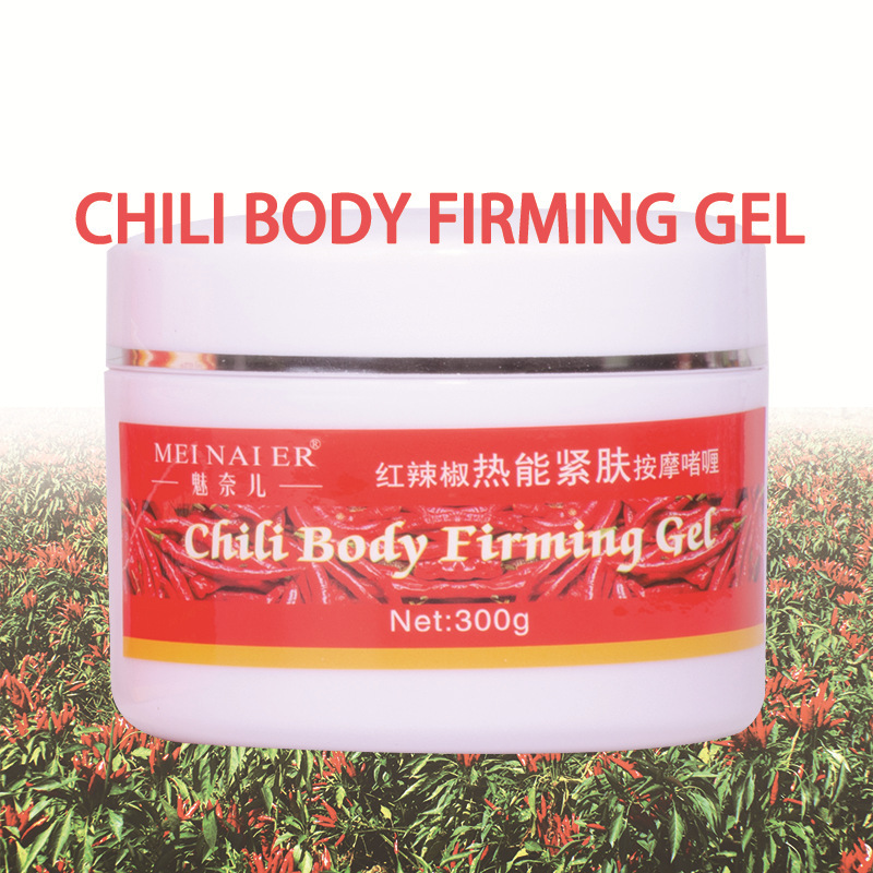Cross-border exclusive red chili firming Cream for abdominal slimming, leg tightening, abdominal heating, full-body massage Gel 300g details Picture