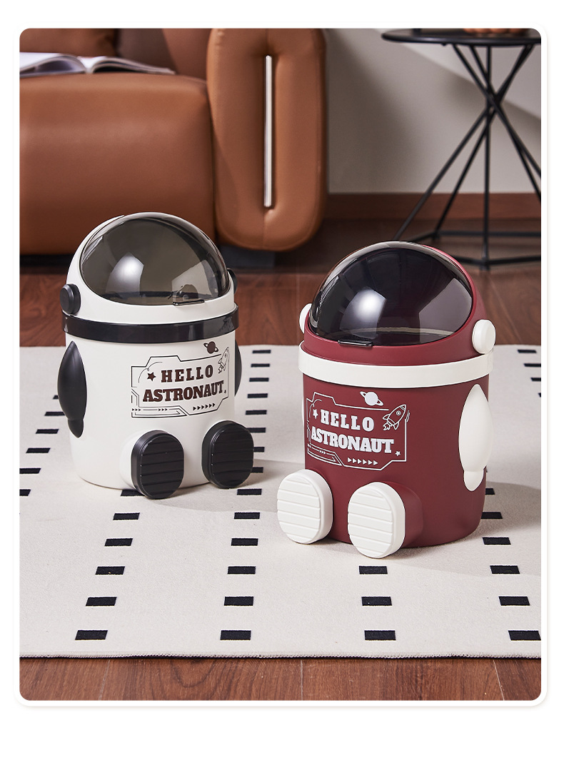 The S81-SF-400 trash can is a new household model. It is cute and has a large capacity for the living room, bedroom, kitchen and bathroom with a cover detail image 8