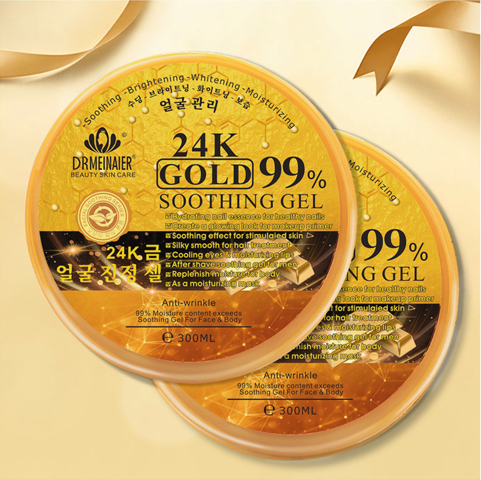 Cross-border exclusive supply of 24k gold Soothing Facial and Body gel for hydrating, moisturizing and anti-wrinkle on Amazon Specification drawing
