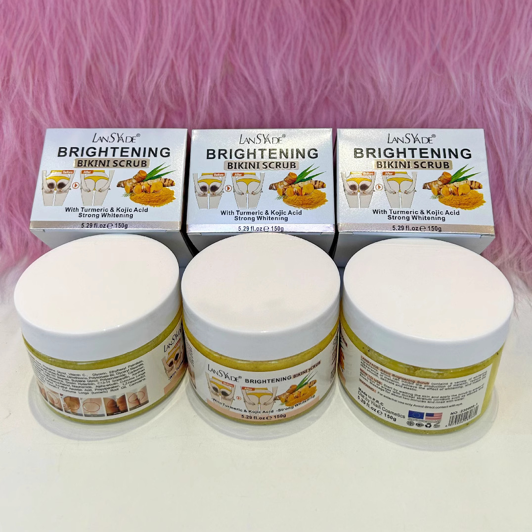 Cross-border Bikini Turmeric Scrub 150g Body Bath Salt Cleaning and brightening Bath salt wholesale trade Item Picture