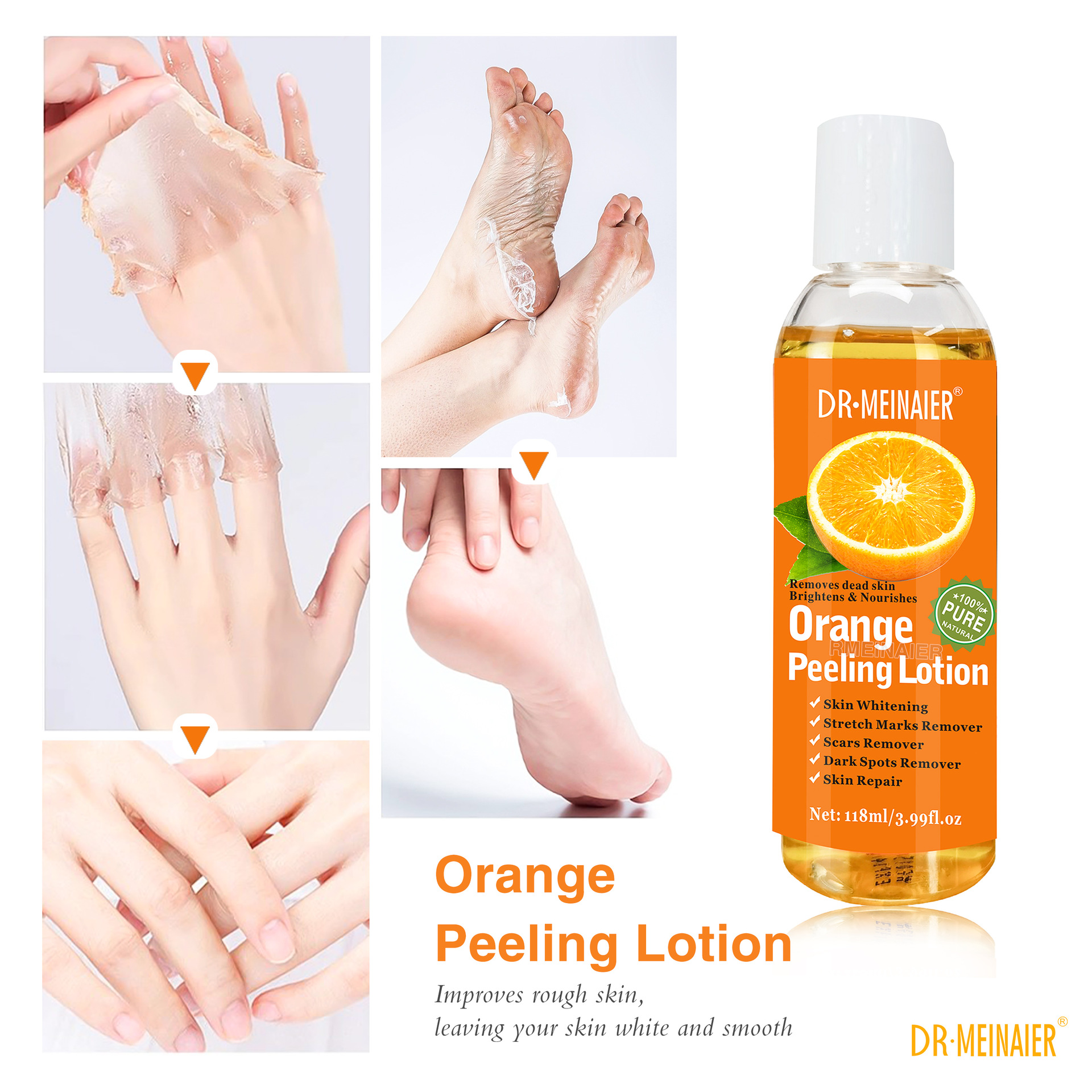 Cross-border foreign trade Orange Fresh Orange Peeling Oil, hand and foot exfoliating and dead skin removal, body care oil moisturizing details Picture