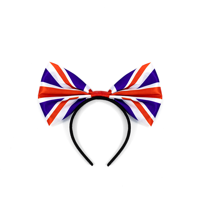 Chuangdong Flag Amazon Independence Day hairband bow decoration US National Day hairpin Party Accessories and props customization pic 5