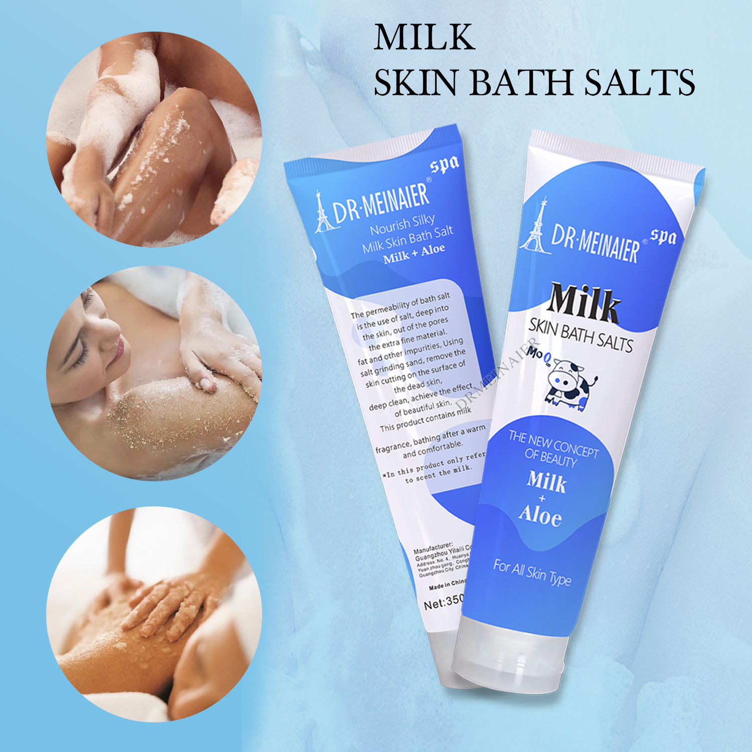 Cross-border foreign trade exfoliating scrub bath salt for dead skin, deep cleansing of the face and body, bath salt for skin rejuvenation scrub Application Scenario
