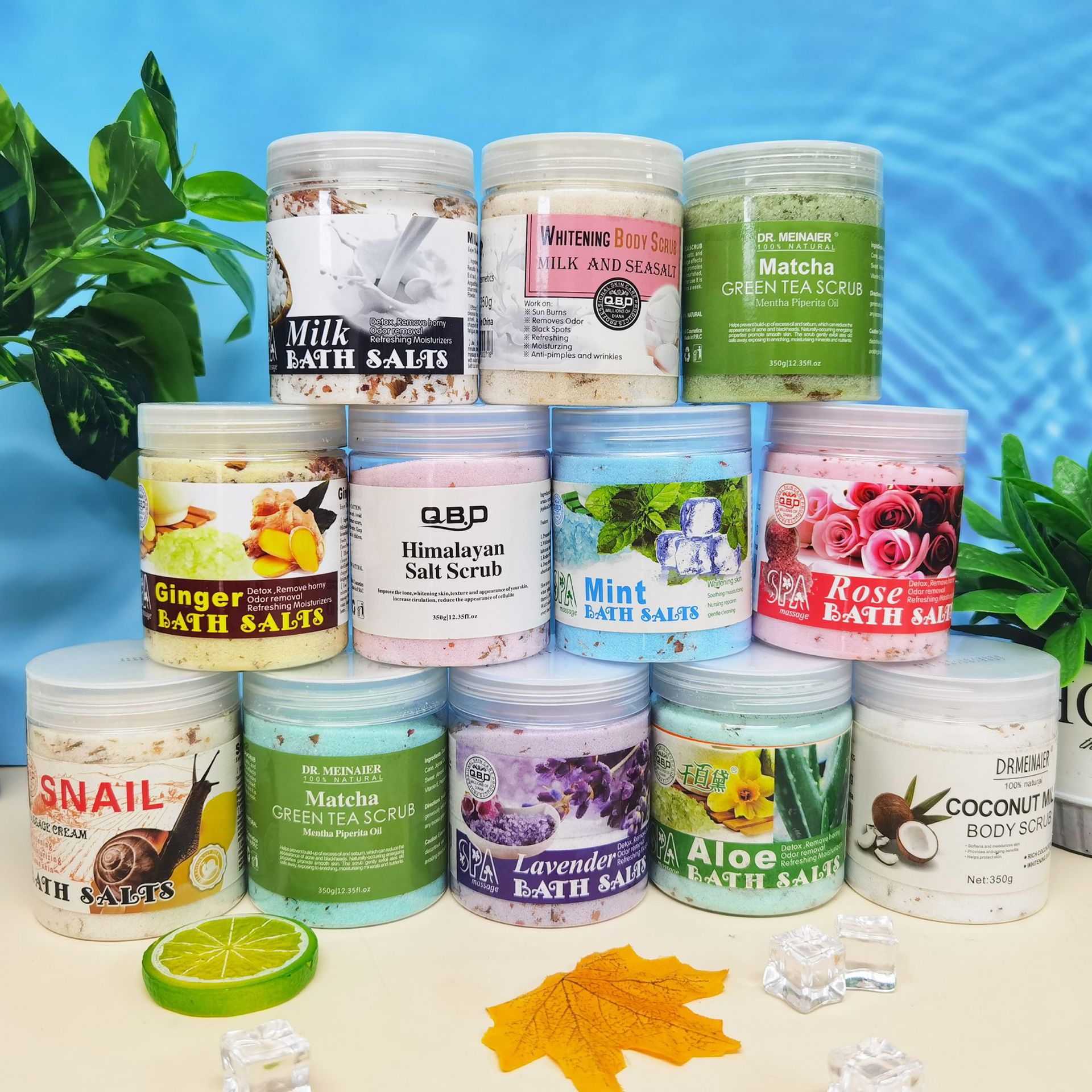 Cross-border rose Milk Petal Bath Salt, Cleansing, Exfoliating, scrubbing and scrubbing Salt, Massage Fragrance Bath and Foot Bath Salt 350g full figure