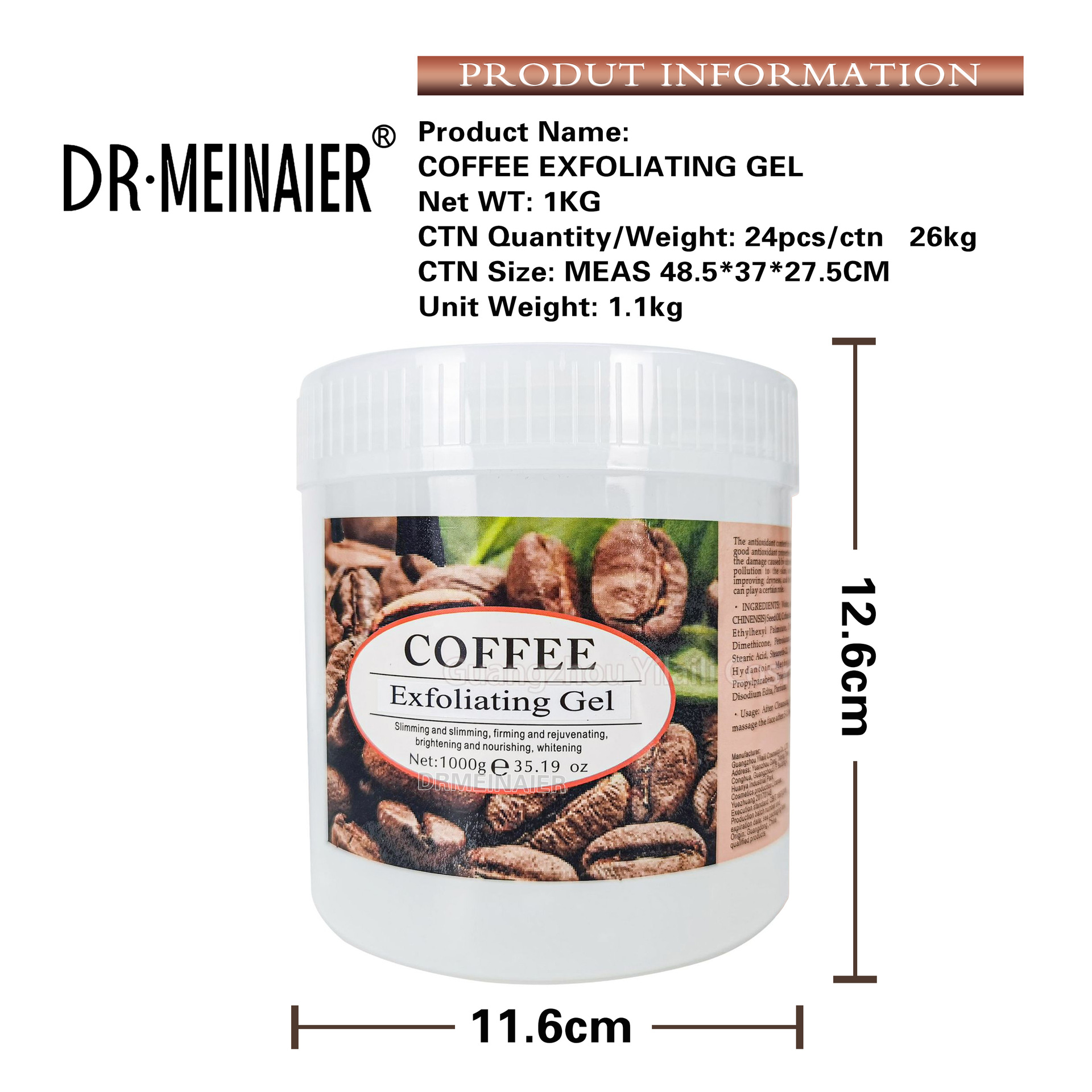 Cross-border facial and body exfoliating gel, a gentle moisturizing exfoliating gel, deeply cleanses pores and skin Item Picture