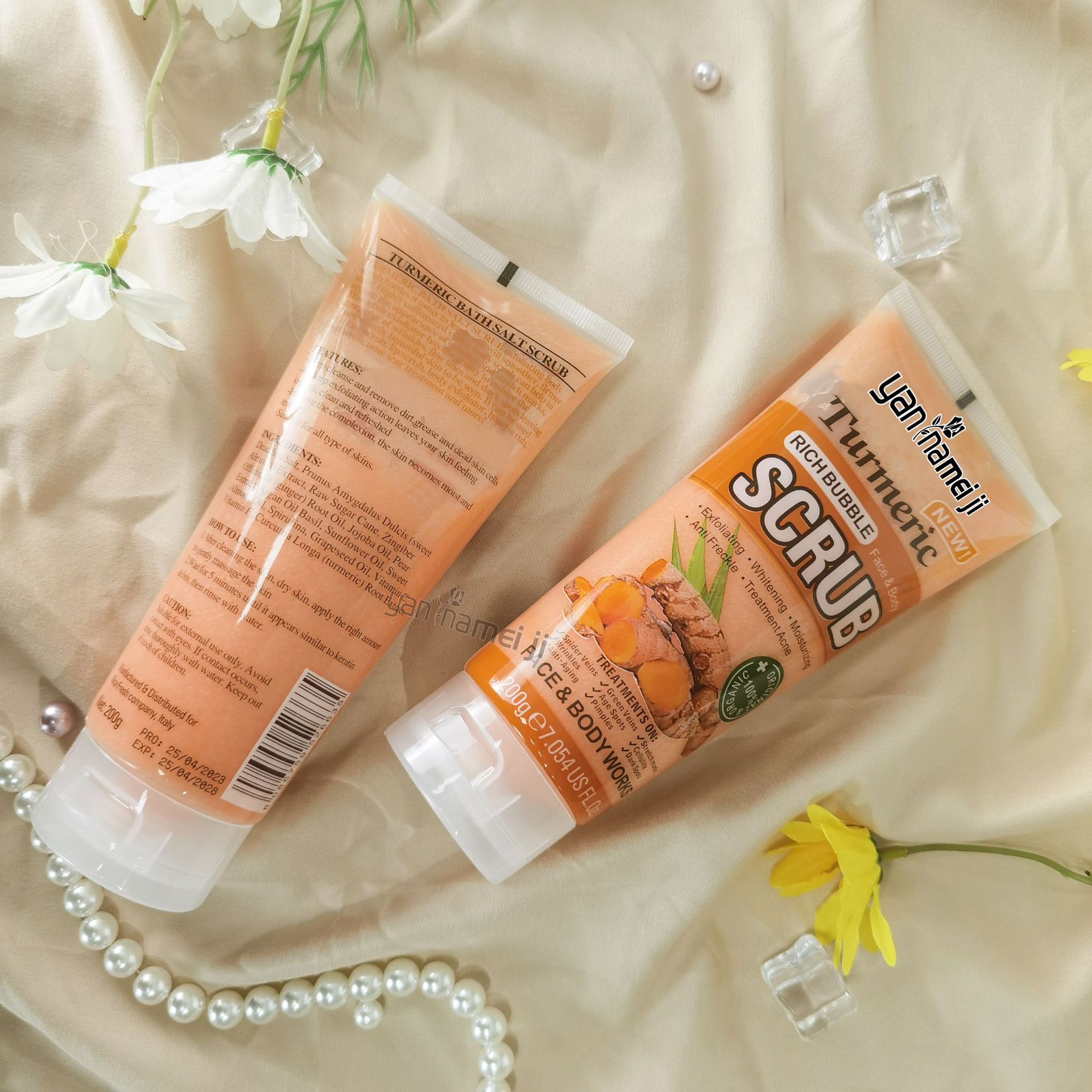 Cross-border gentle exfoliation and dead skin removal, deep cleansing of the face and body, pore cleansing, bath moisturizing scrub salt, bath salt Application Scenario