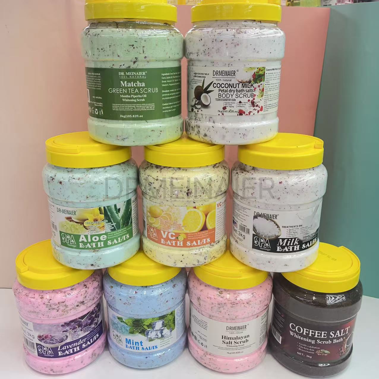 Cross-border direct sales SPA Scrub Bath salt with petals, cleansing scrub exfoliating foot bath and skin rejuvenation bath salt 3KG details Picture