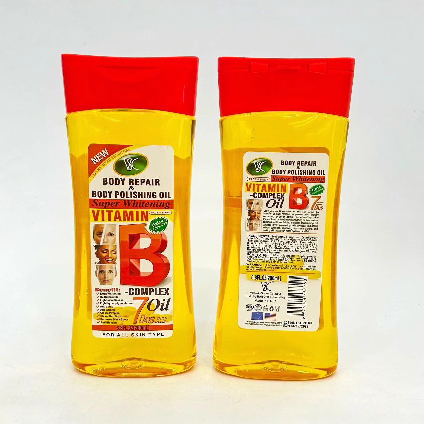 Cross-border Vitamin B Facial and Body Oil, Moisturizing Oil, Massage Oil, Joint Oil 200ml for export wholesale details Picture