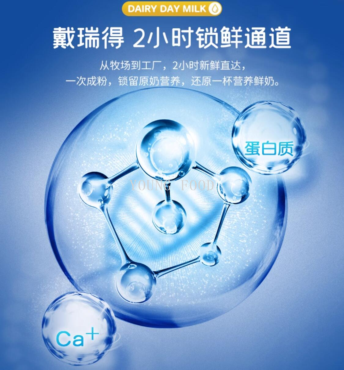 包邮！澳洲进口高钙高蛋白质含量Dairy day戴瑞得脱脂奶粉1kg全脂详情7