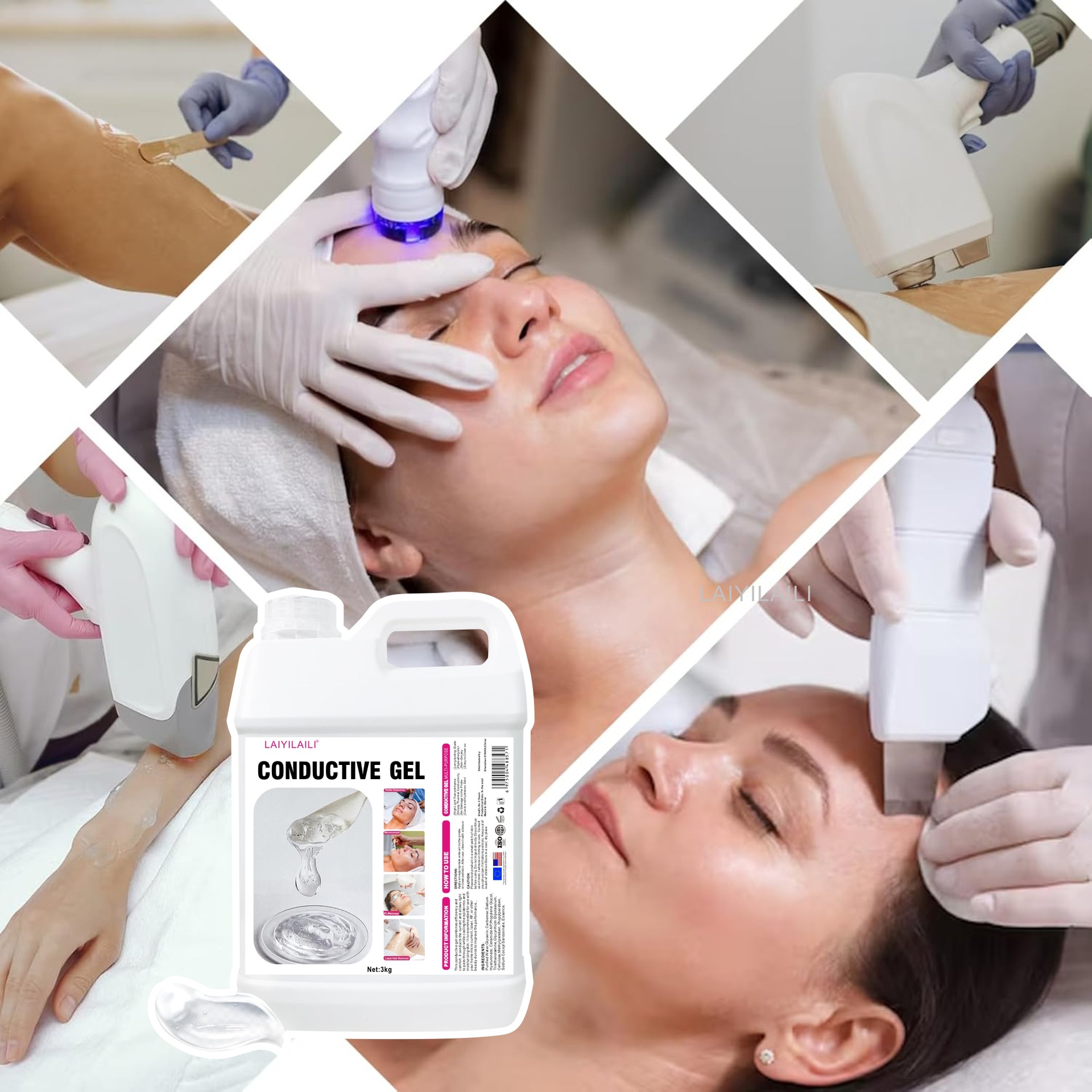 The cross-border skin care gel beauty salon uses ultrasonic equipment to introduce 3kg of body and facial moisturizing and hydrating gel Application Scenario