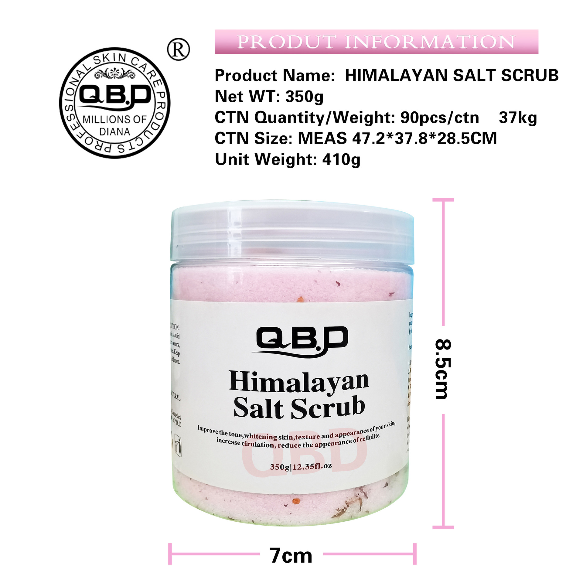Cross-border rose Milk Petal Bath Salt, Cleansing, Exfoliating, scrubbing and scrubbing Salt, Massage Fragrance Bath and Foot Bath Salt 350g Item Picture