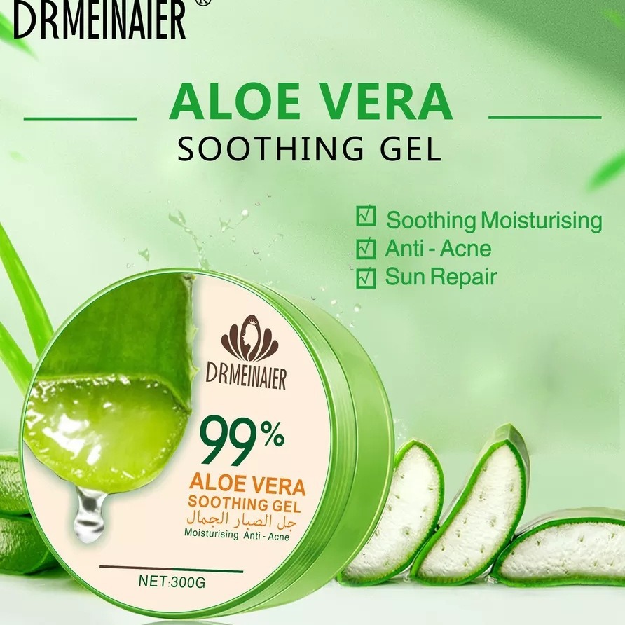 Cross-border Aloe Vera Gel Moisturizing Gel, Aloe Vera Skin Care Gel, Sleep Cream, Moisturizing Lotion 300g factory wholesale full figure