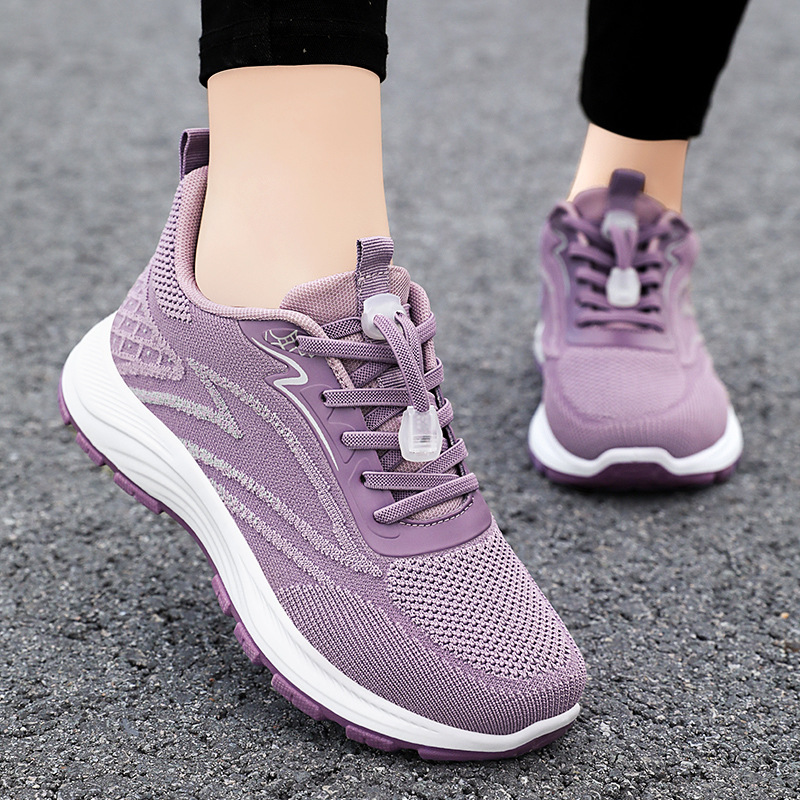 Women's Shoes 2025 Spring Sports style Breathable and comfortable large size wholesale and distribution single shoes for middle-aged and elderly walking mothers Specification drawing