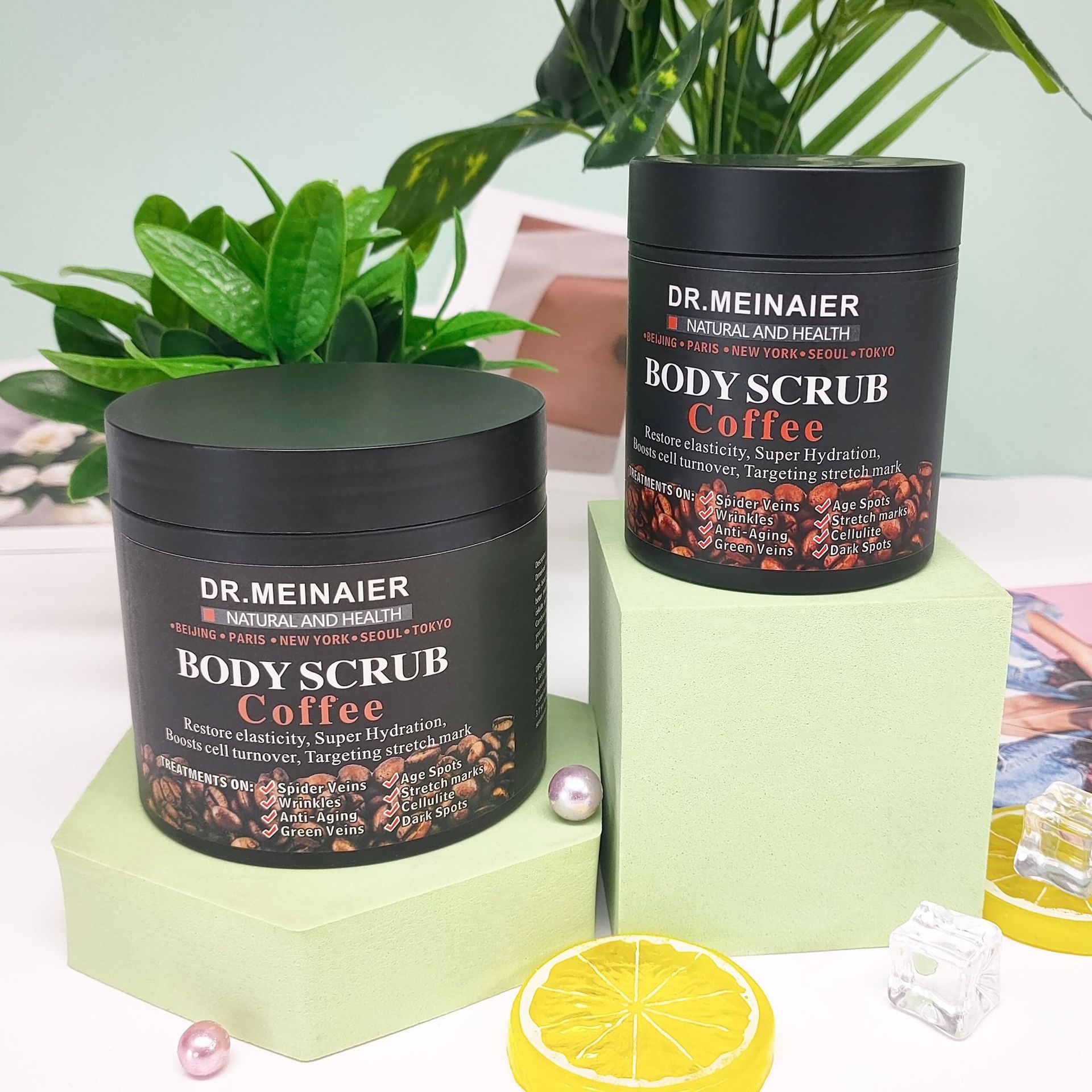 Cross-border exclusive coffee firming massage sea salt gentle exfoliating dead skin body scrub wholesale for export Application Scenario