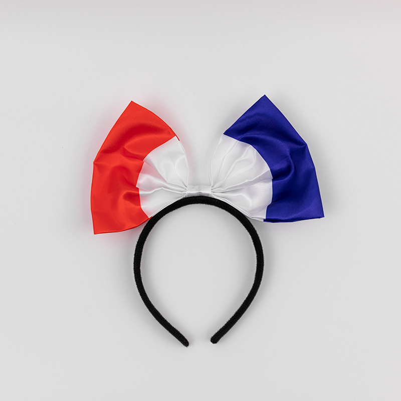 Chuangdong Flag Amazon Independence Day hairband bow decoration US National Day hairpin Party Accessories and props customization Specification image
