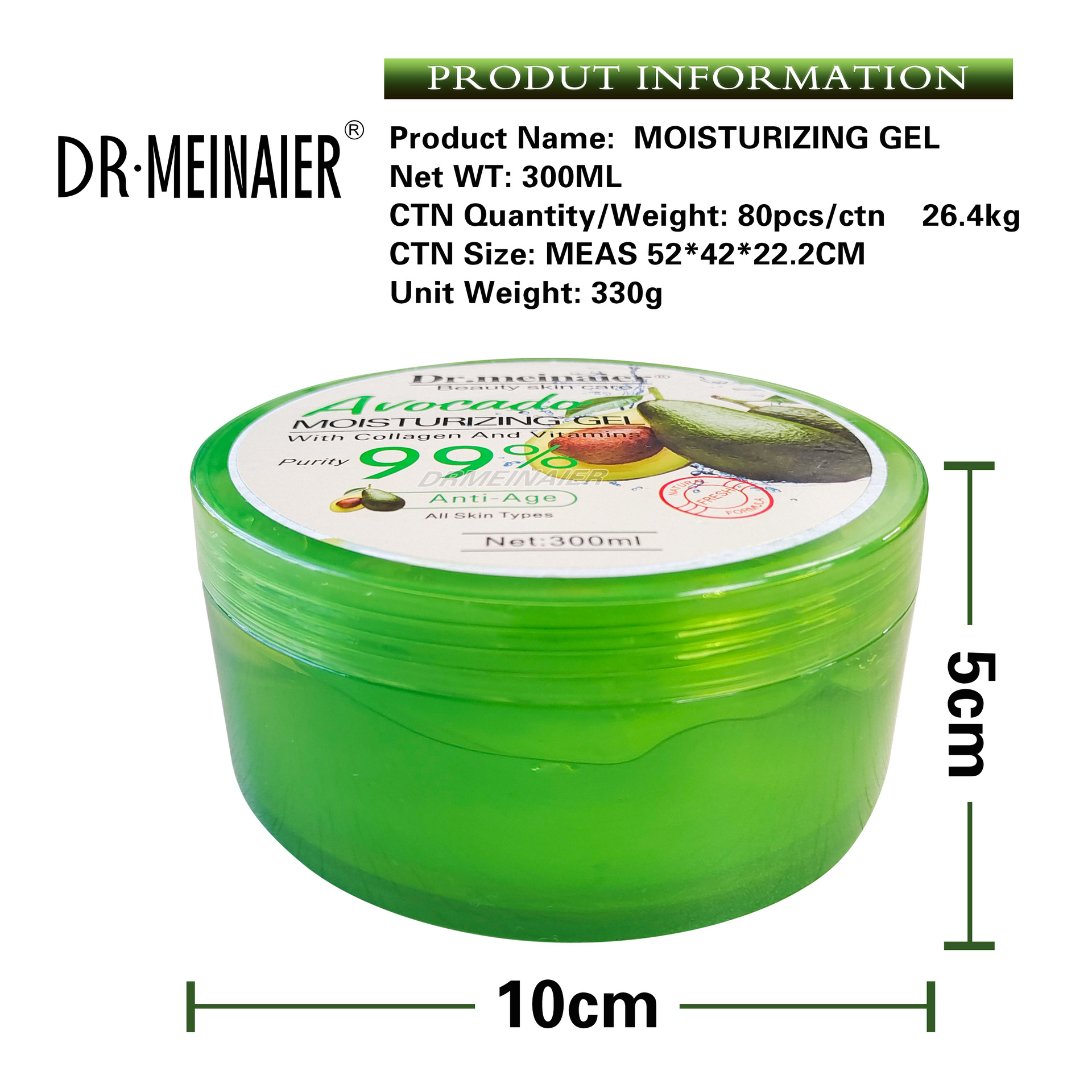 Cross-border avocado Soothing and Repairing Gel Avocado Gum Mask Fine Pore Firming and Nourishing Mask export wholesale Item Picture