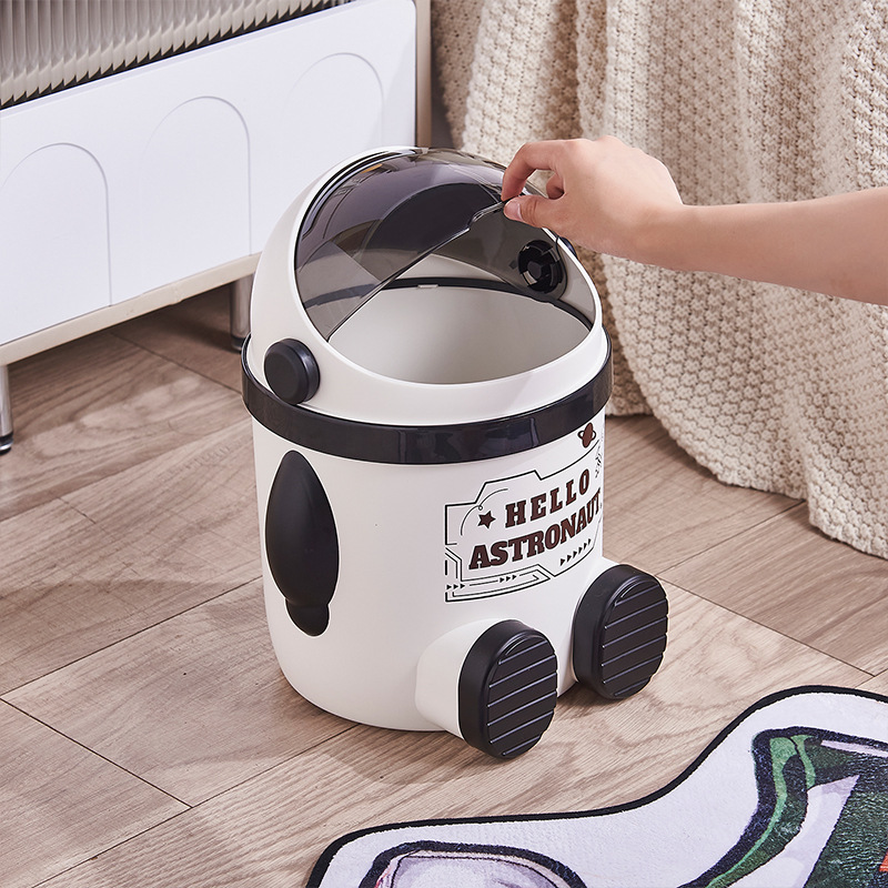 The S81-SF-400 trash can is a new household model. It is cute and has a large capacity for the living room, bedroom, kitchen and bathroom with a cover Specification image
