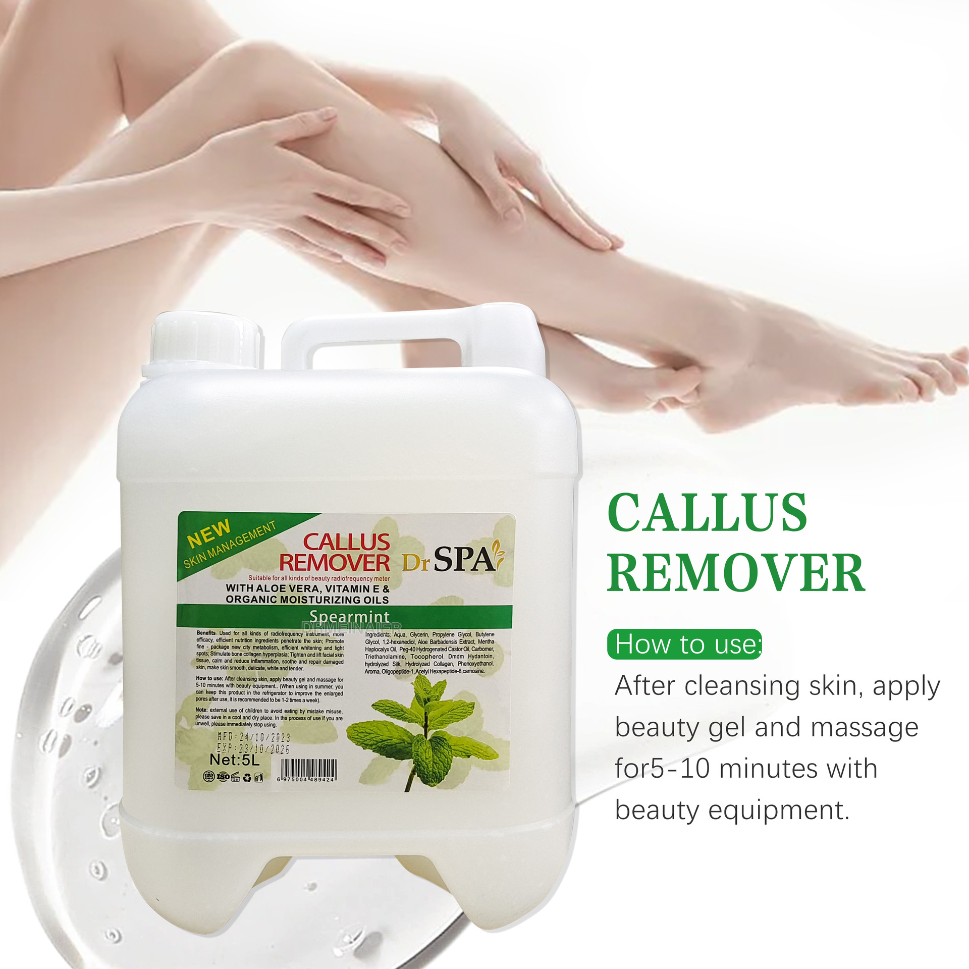 Cross-border body and foot exfoliating gel, a gentle exfoliating gel that softens calluses and peels, cleanses the skin for export Application Scenario
