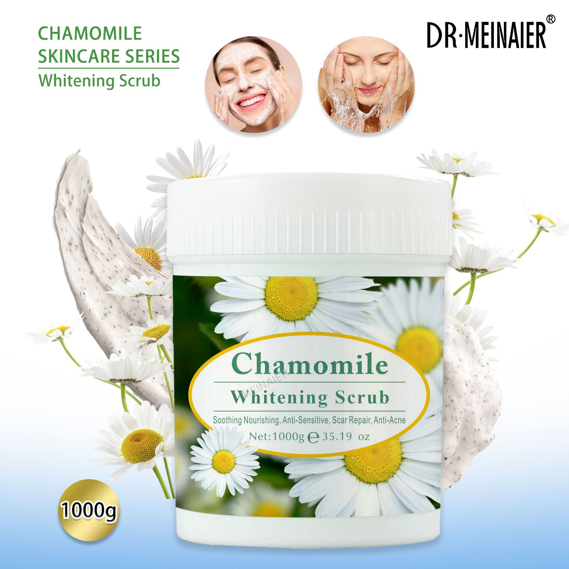 Cross-border foreign trade Scrub 1000g Full-body moisturizing scrub for body and face exfoliation, smooth skin scrub Application Scenario