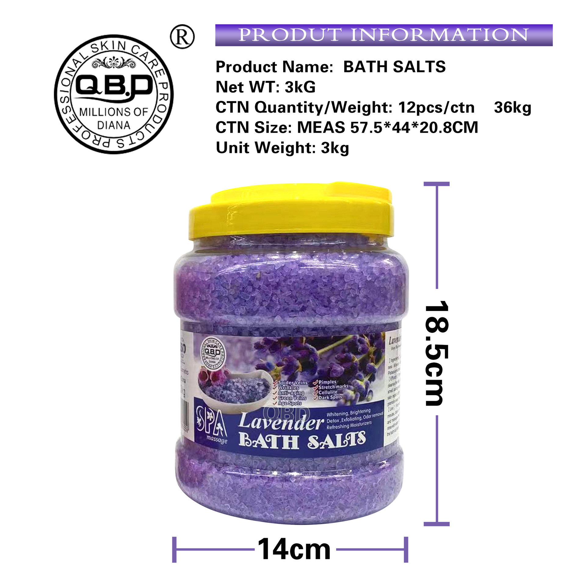 Cross-border 3KG coarse-grained crystal bath salt, milk rose, natural sea salt, full-body exfoliating, chicken skin brightening Item Picture