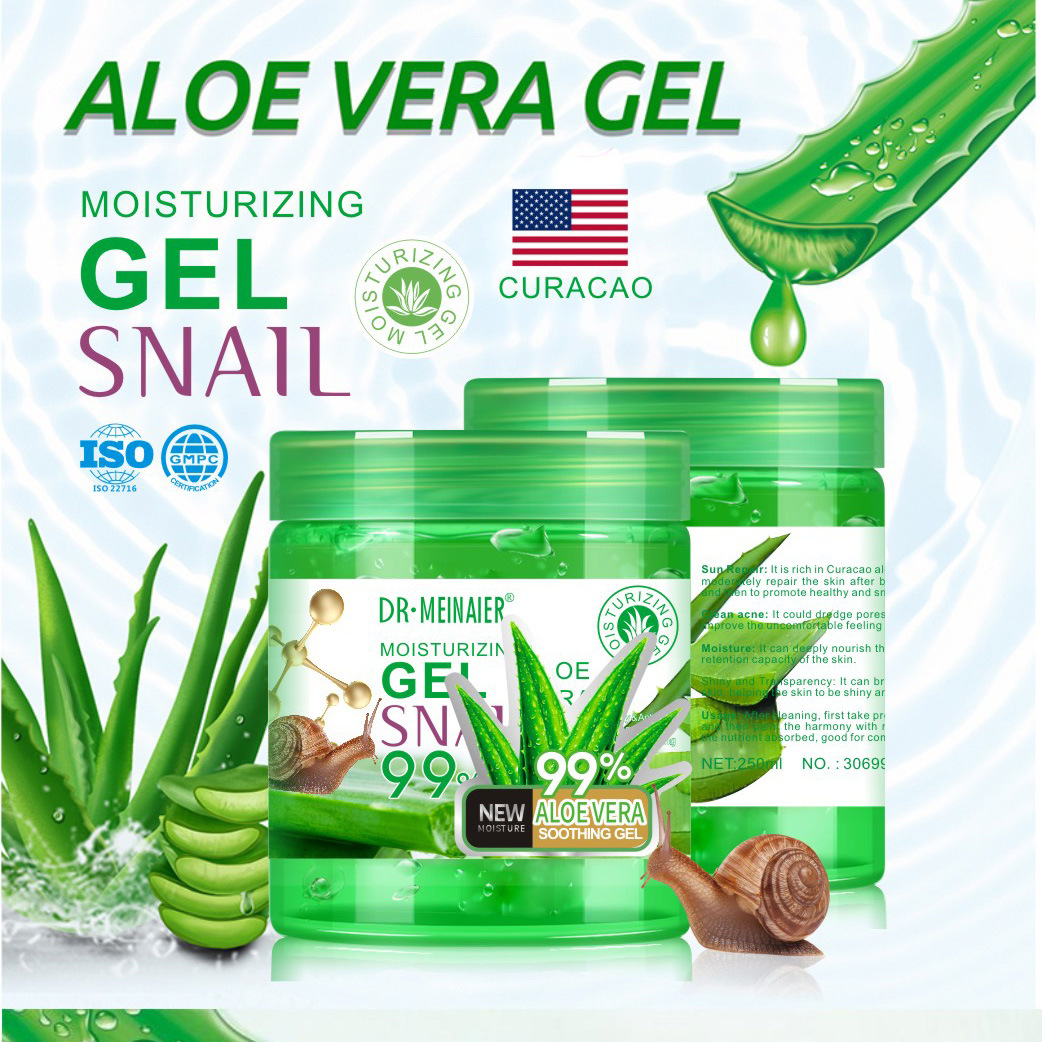 Cross-border snail aloe Vera gel Moisturizing Application leave-in Mask, night Moisturizing Repair cream, Aloe vera gel for export details Picture