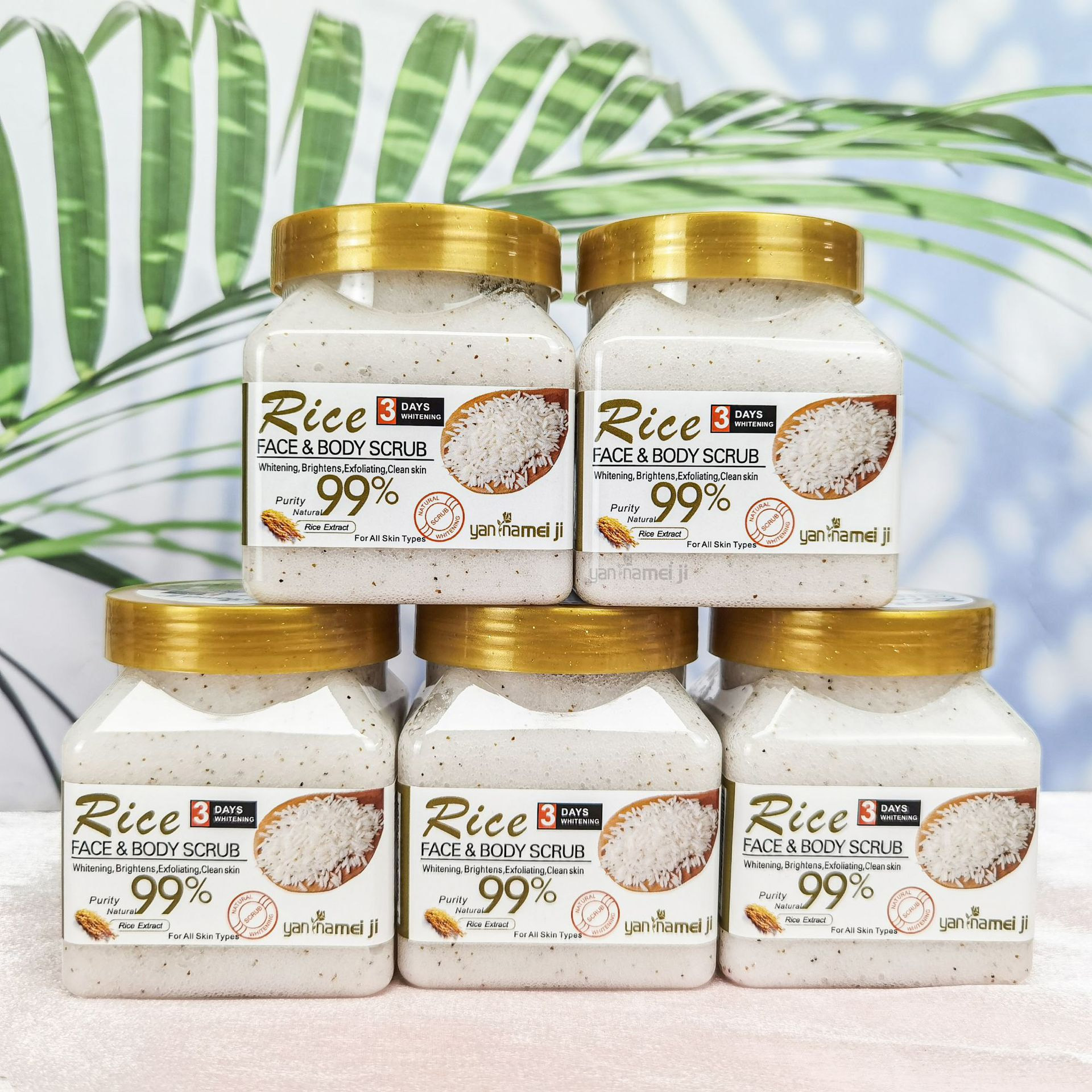Cross-border rice bath salt water, Fruit-scented bath salt, full-body bath exfoliating chicken skin scrub salt, deep cleansing wet salt full figure