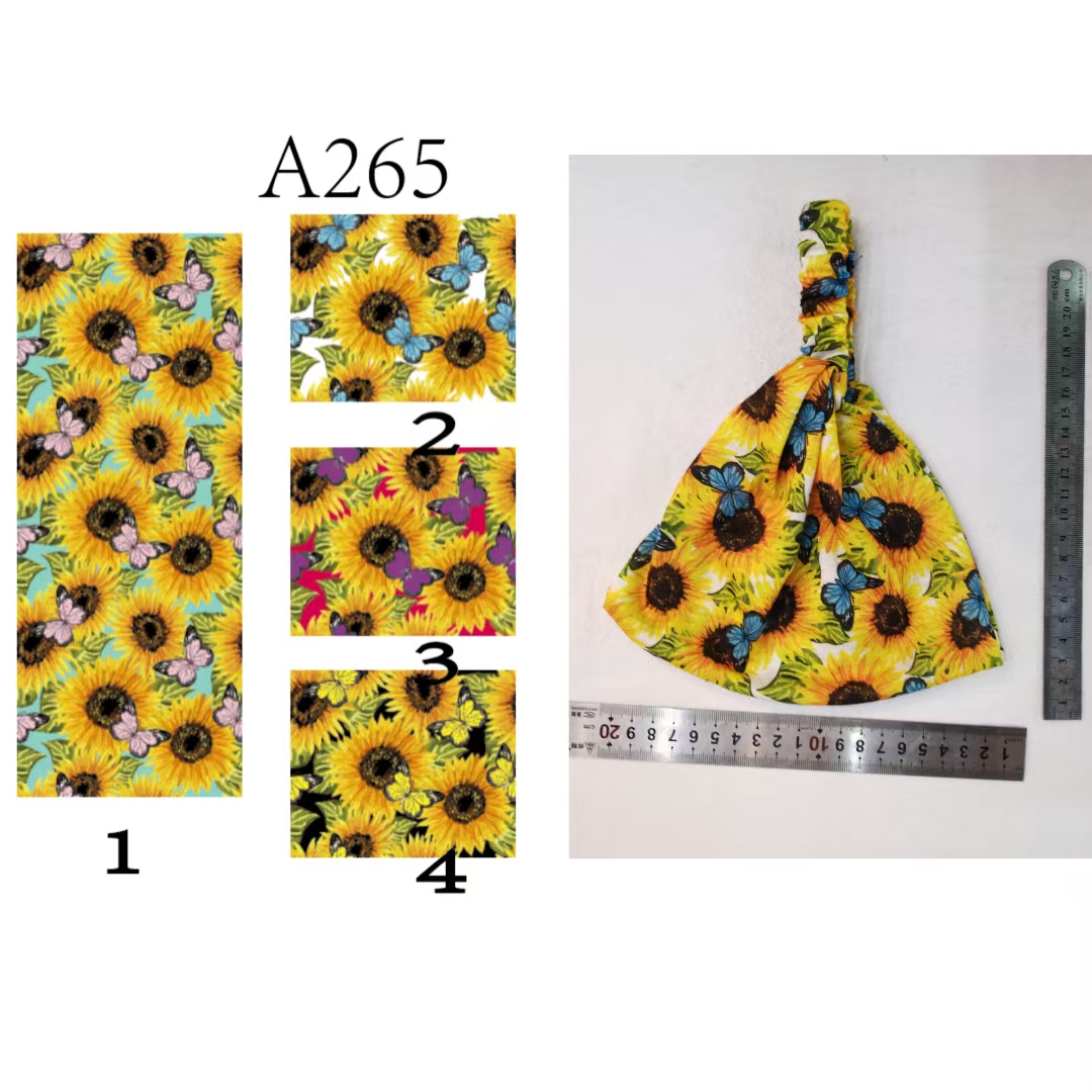 欧美新款宝宝发带 可爱碎花无痕宽边儿童头巾 蝴蝶结婴儿发饰