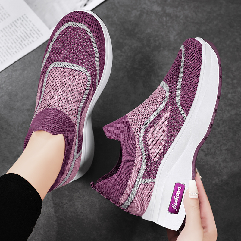 Women's cross-border shoes, European and American style shoes, thick-soled height-increasing shoes for export, breathable single shoes, casual shoes for one foot details Picture